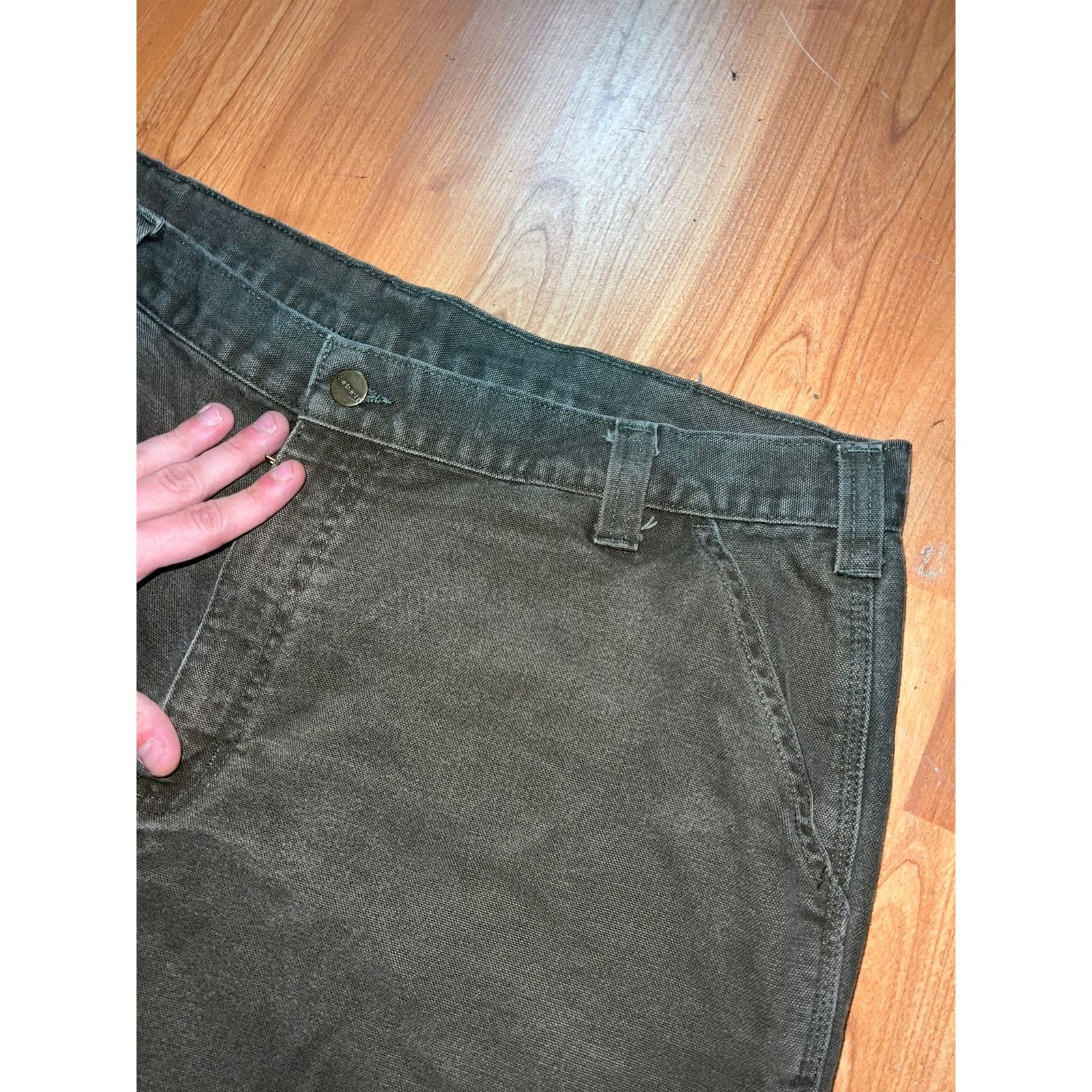 Carhartt Carhartt Carpenter Work Pants Green Olive Workwear 40x34 40 Size US 40 / EU 56 - 5 Thumbnail