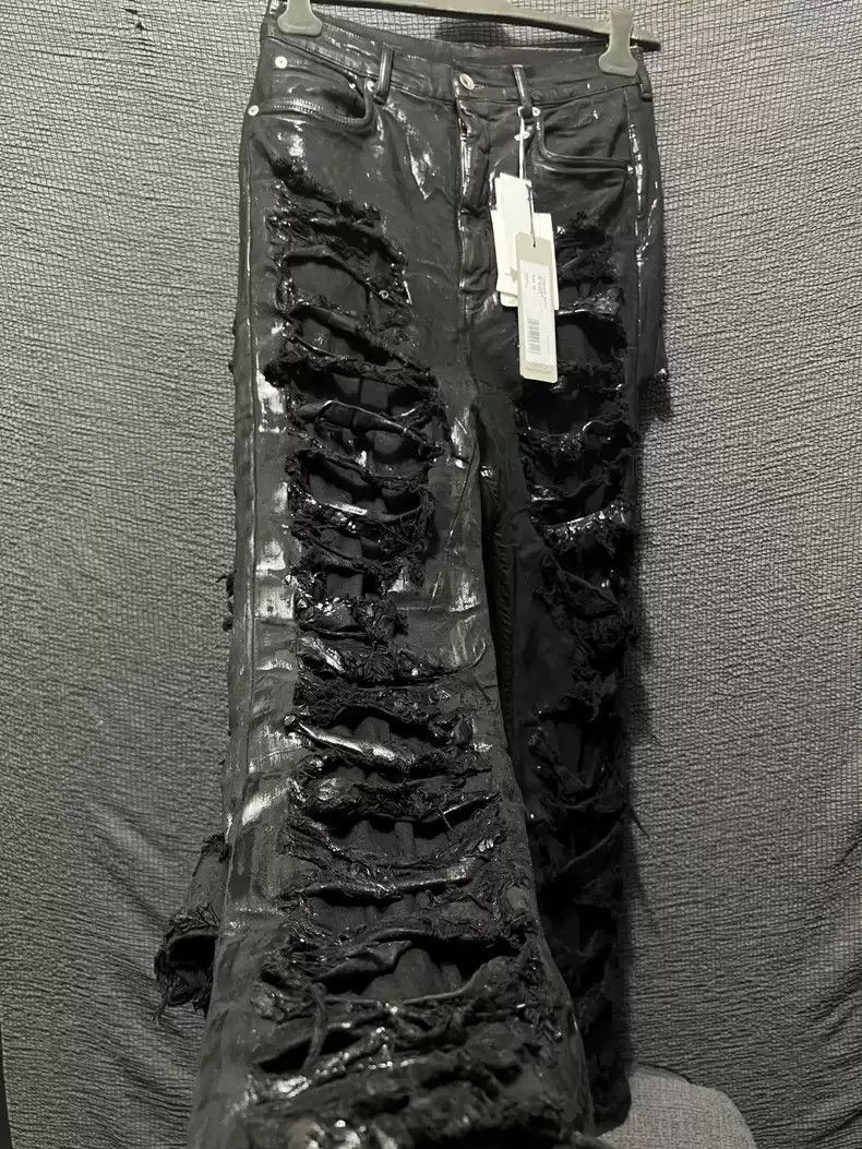 Rick Owens Rick Owens geth cut 23ss erosion-damaged coated double-laye Size US 30 / EU 46 - 2 Thumbnail