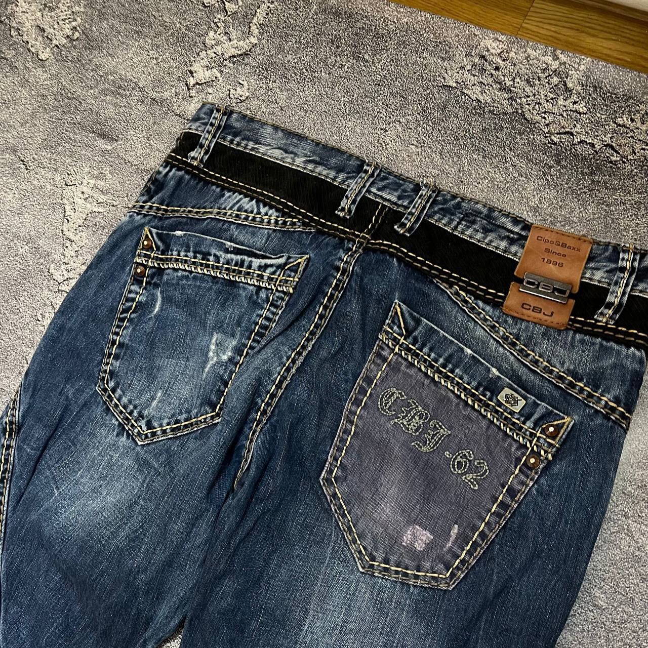Vintage Vintage Cipo Baxx Jeans Patchwork Big Logo Flared Japanese Size US 34 / EU 50 - 2 Thumbnail