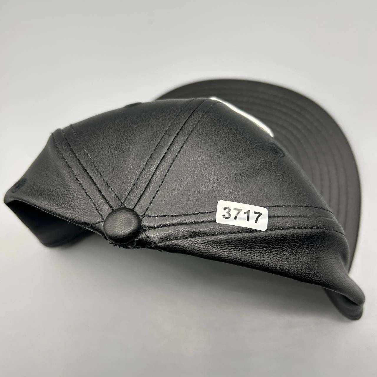 New Era Las Vegas Raiders Hat Men 7 1/8 Black PU Leather Fitted Cap Size ONE SIZE - 8 Thumbnail