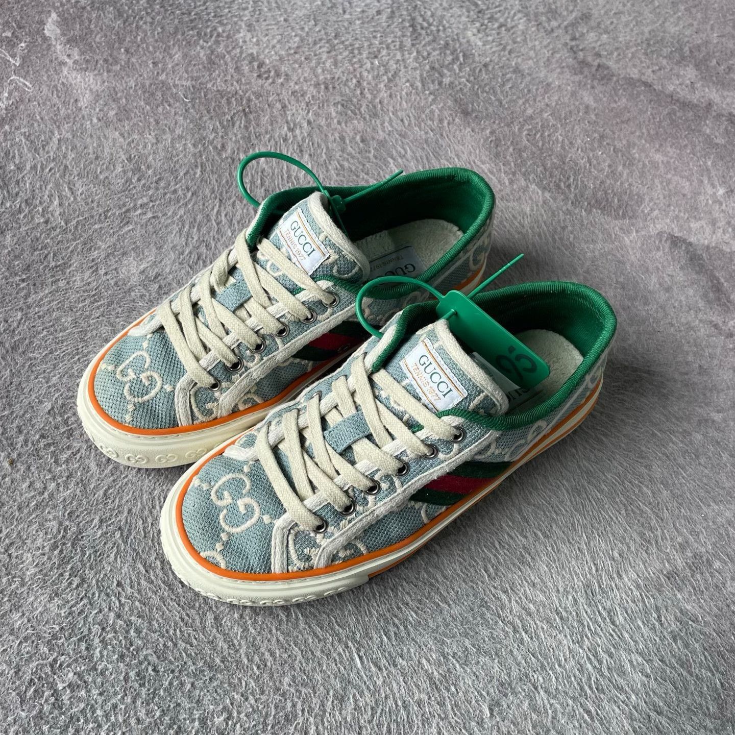 Gucci Gucci Blue Lowtop Sneakers 37 Women Size US 6.5 / IT 36.5 - 1 Thumbnail