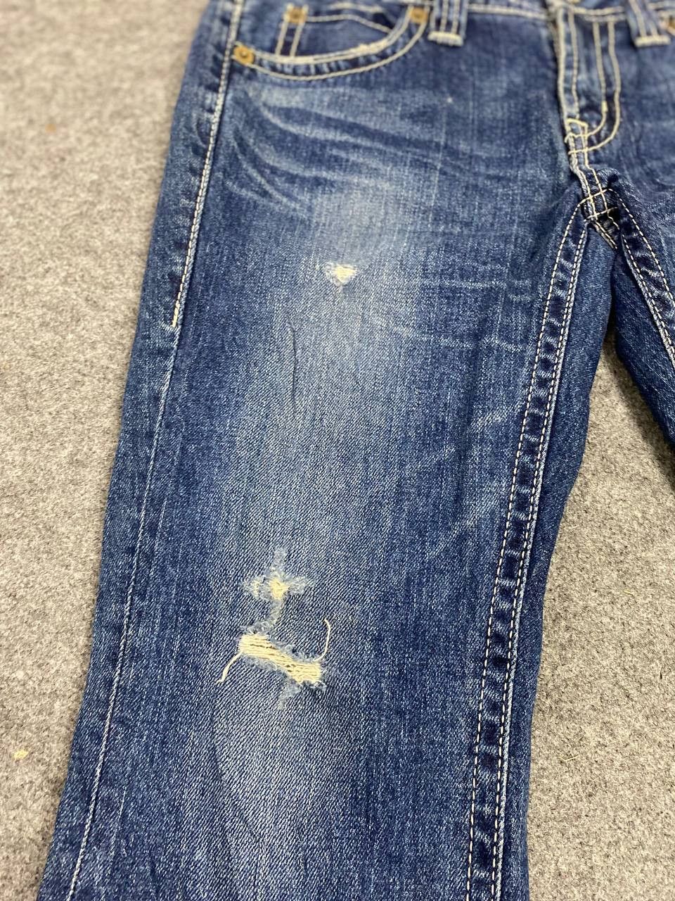 Uniqlo vintage uniqlo japanese bootcut flare distressed denim Size 32" / US 10 / IT 46 - 8 Thumbnail