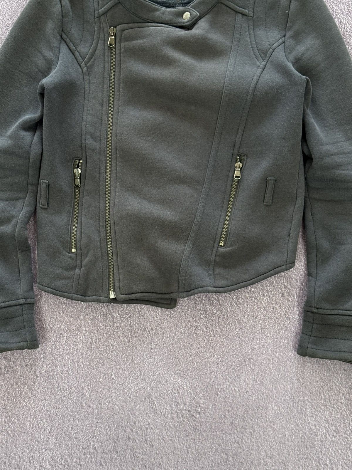 Japanese Brand 2000’s Aesthetic Glamour Abstract Zip Y2K Biker Jacket Size S / US 4 / IT 40 - 3 Thumbnail