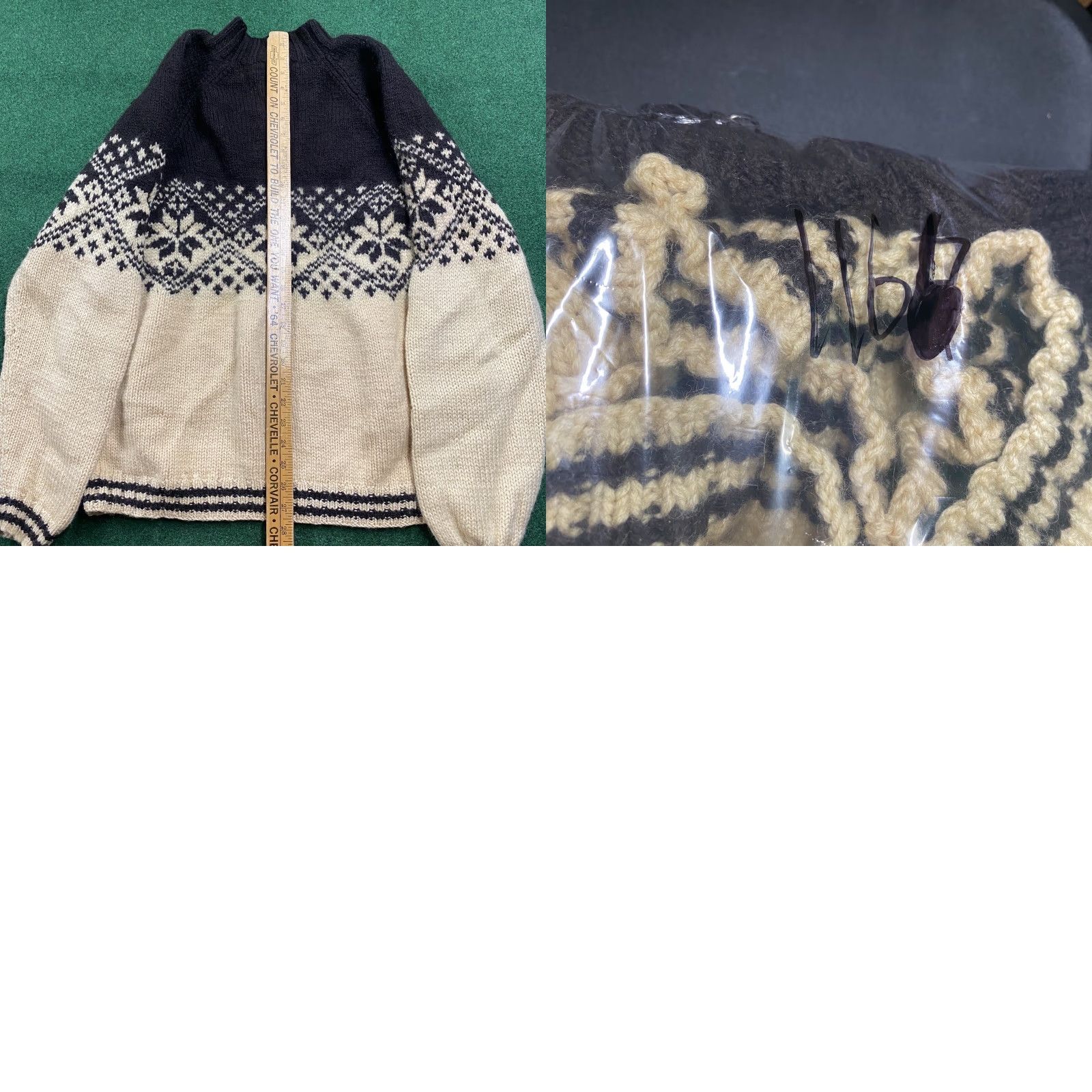 J.Crew VINTAGE J.CREW Sweatshirt Mens 2XL Beige Wool Knit 1/4 Zip Crew Neck Full Zip Nordic Logo Sweatshirt Size US XXL / EU 58 / 5 - 8 Thumbnail