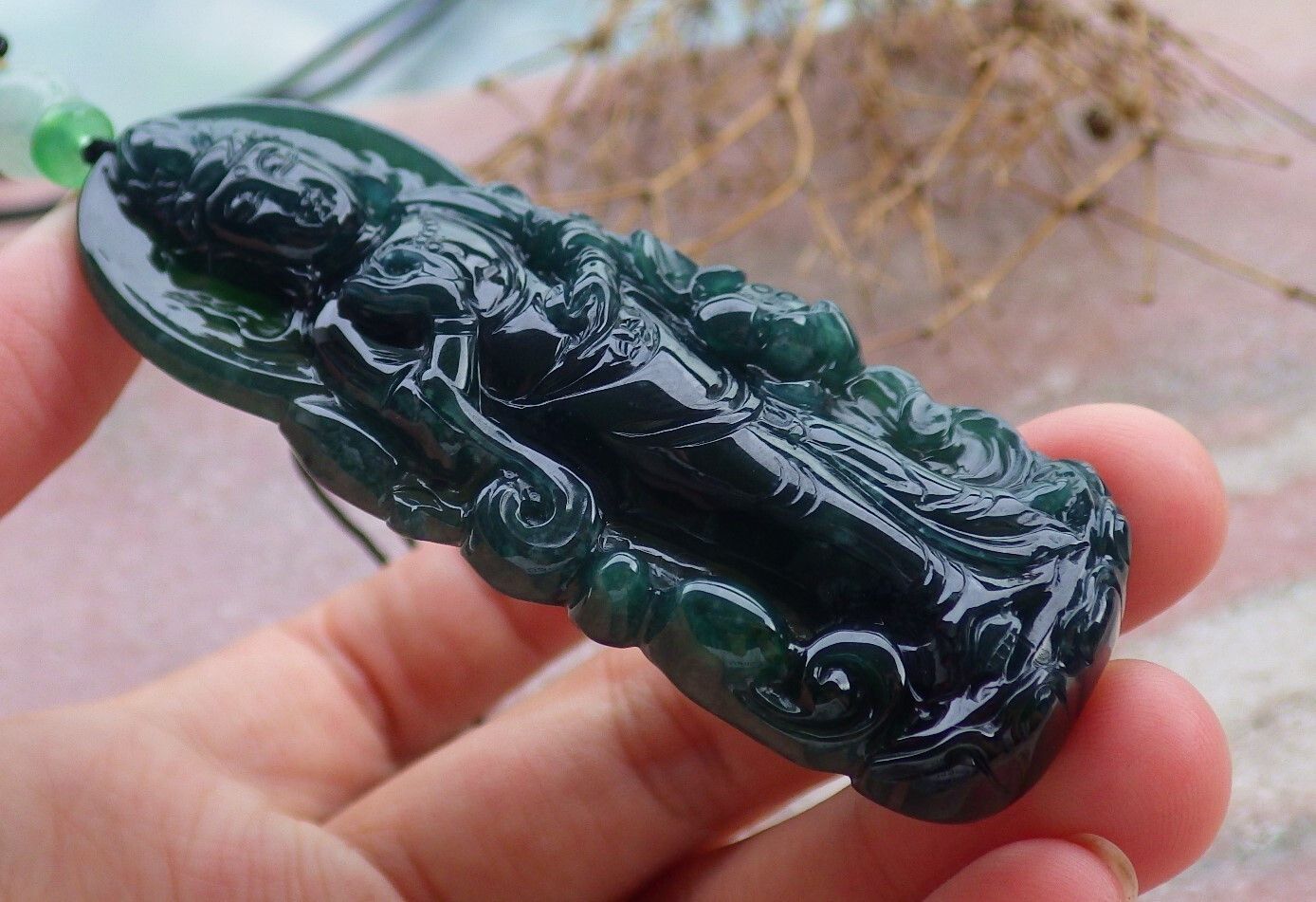 Other 106927 VS Certified Jadeite Jade Green pendant Guanyin Size ONE SIZE - 5 Thumbnail