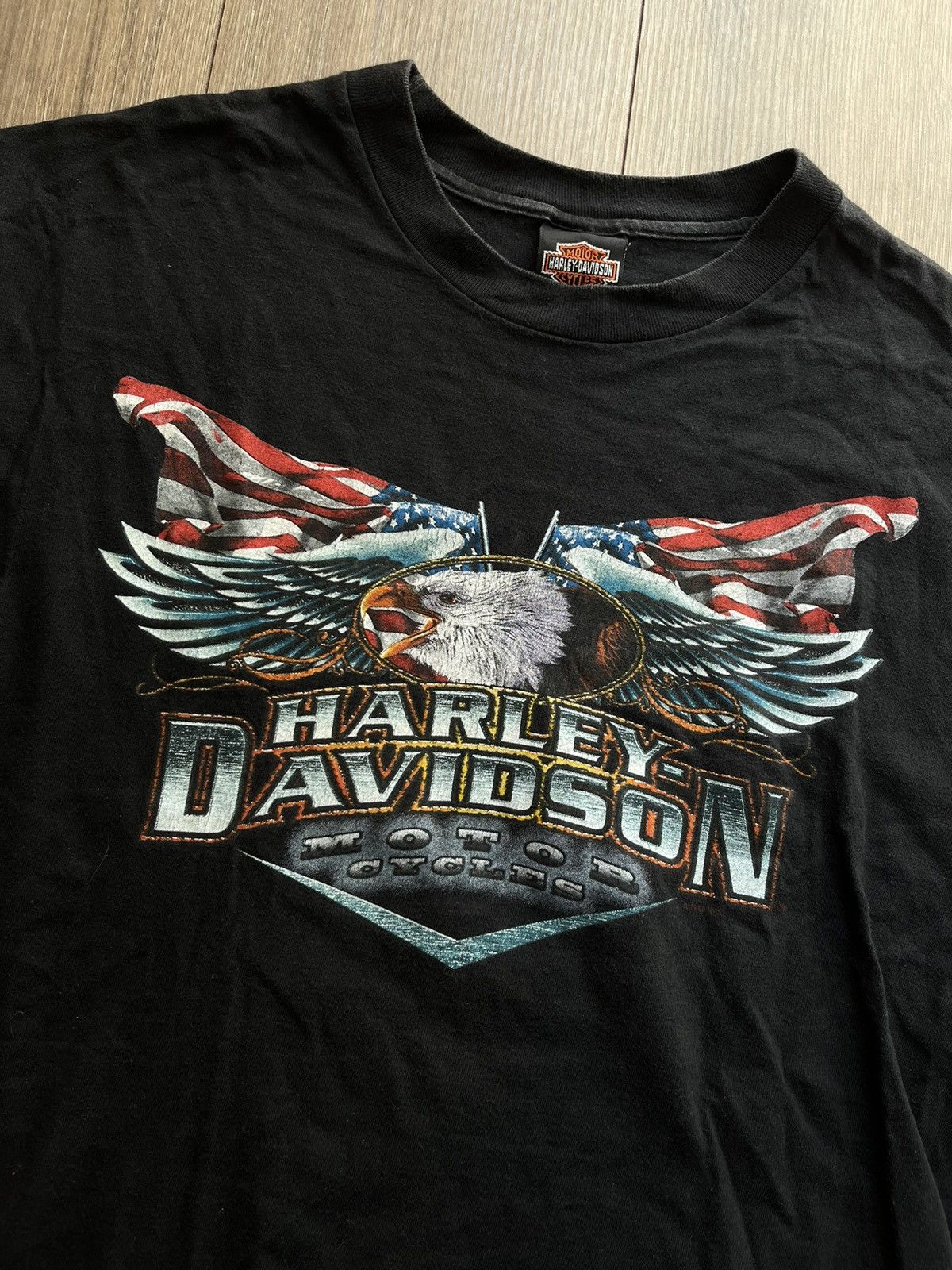 Other Harley Davidson 1998 American eagle tshirt 2yk Size US L / EU 52-54 / 3 - 3 Thumbnail