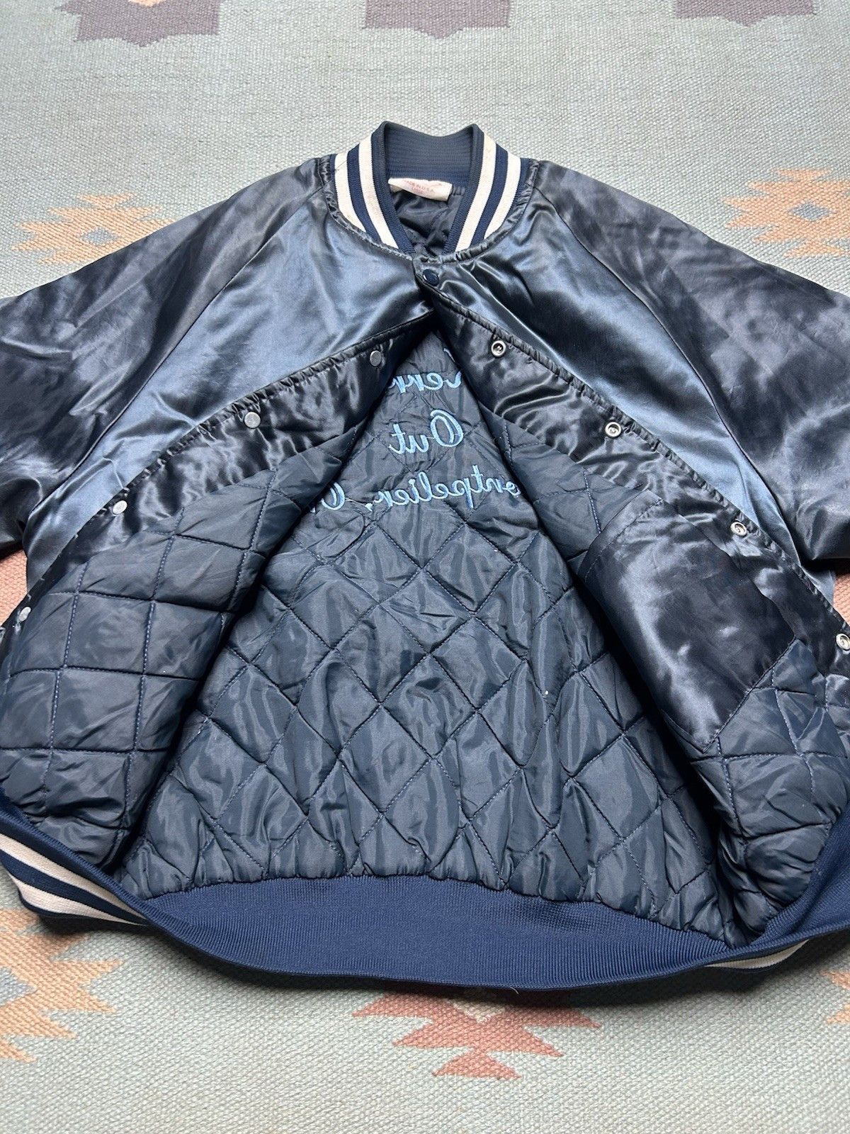 Vintage 80s satin bomber jacket hutch’s Kerrie out Montpelier ohio L Size US L / EU 52-54 / 3 - 13 Thumbnail