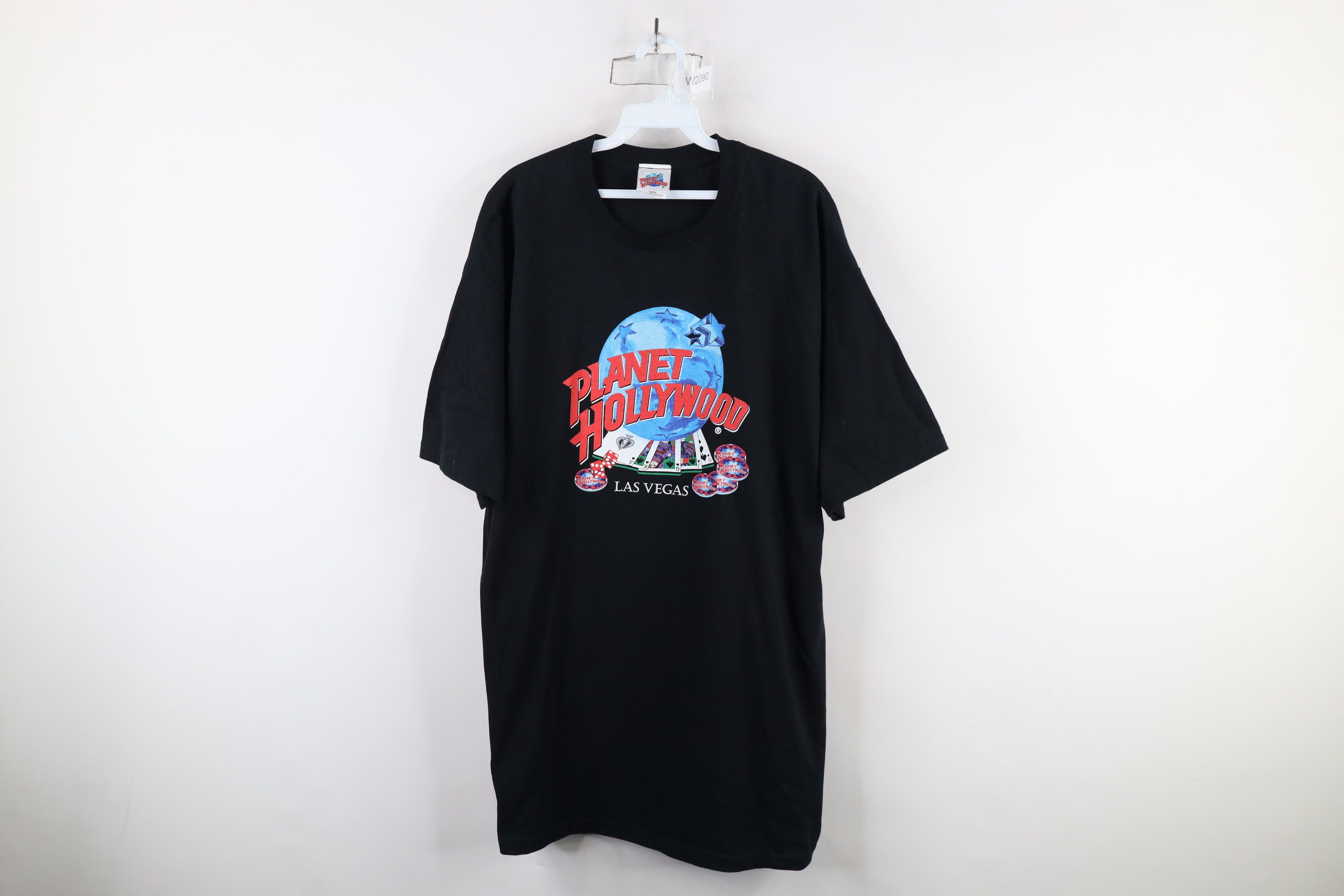 Vintage Vintage 90s Planet Hollywood Las Vegas Poker T-Shirt Black Size US XXL / EU 58 / 5 - 1 Thumbnail