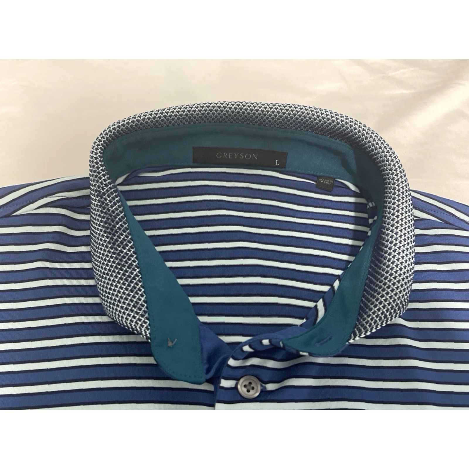 Vintage Greyson Polo Shirt Mens Large Striped Performance Stretch Golf Size US L / EU 52-54 / 3 - 3 Thumbnail