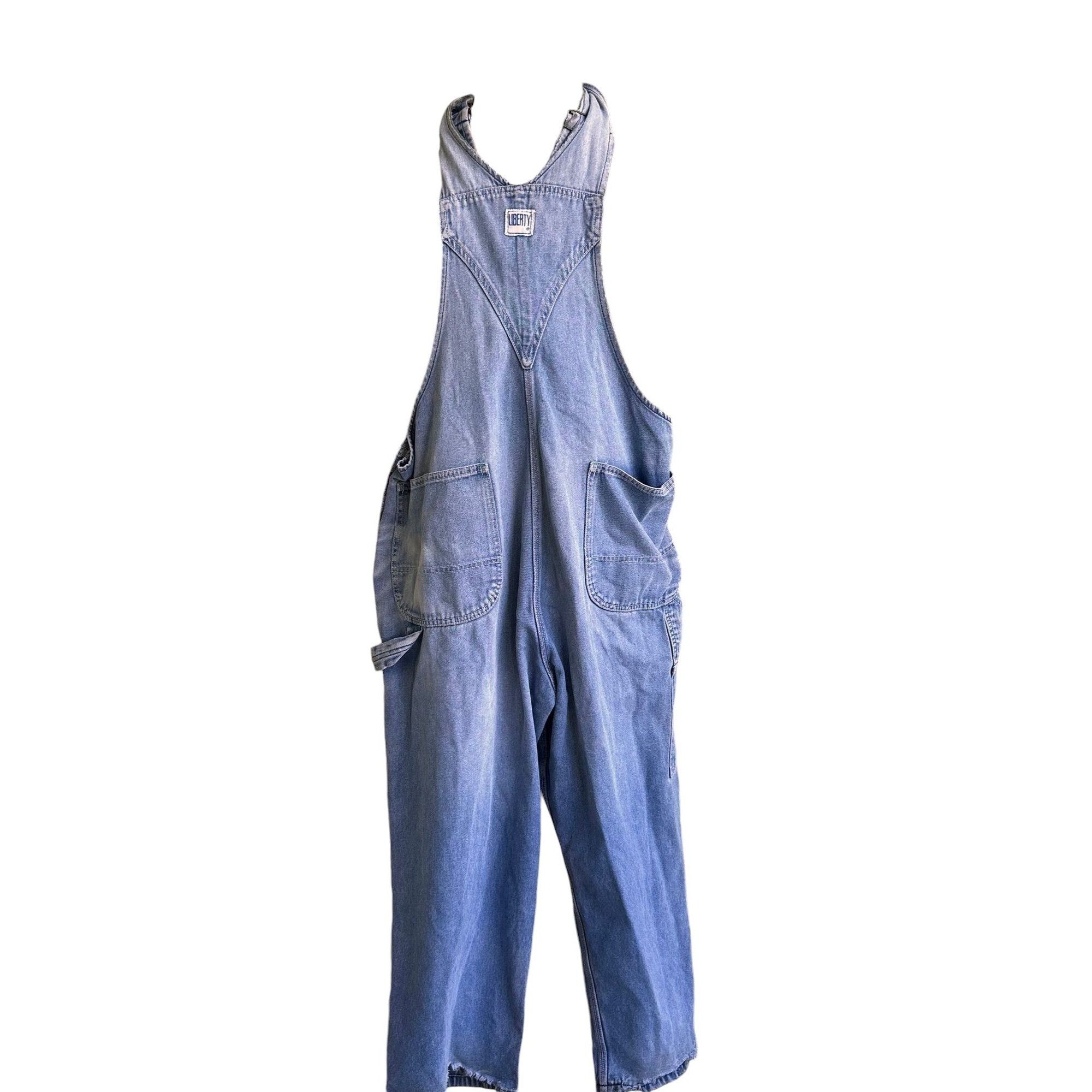 Liberty VTG Liberty Overalls Unisex 46 x 62 Cotton Blue Denim Bibs Size US 44 / EU 60 - 9 Thumbnail