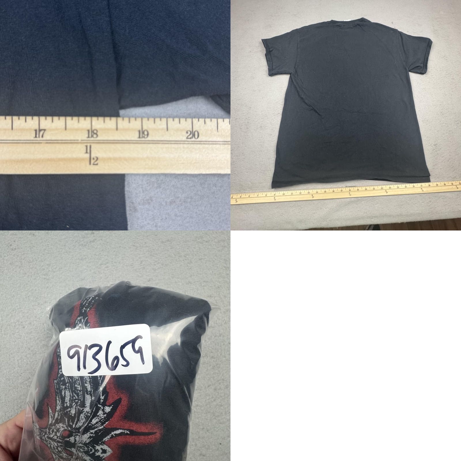 Gildan Gildan Shirt Mens Medium Black Graphic Dragon Tee Band Ultra Cotton Size US M / EU 48-50 / 2 - 8 Thumbnail