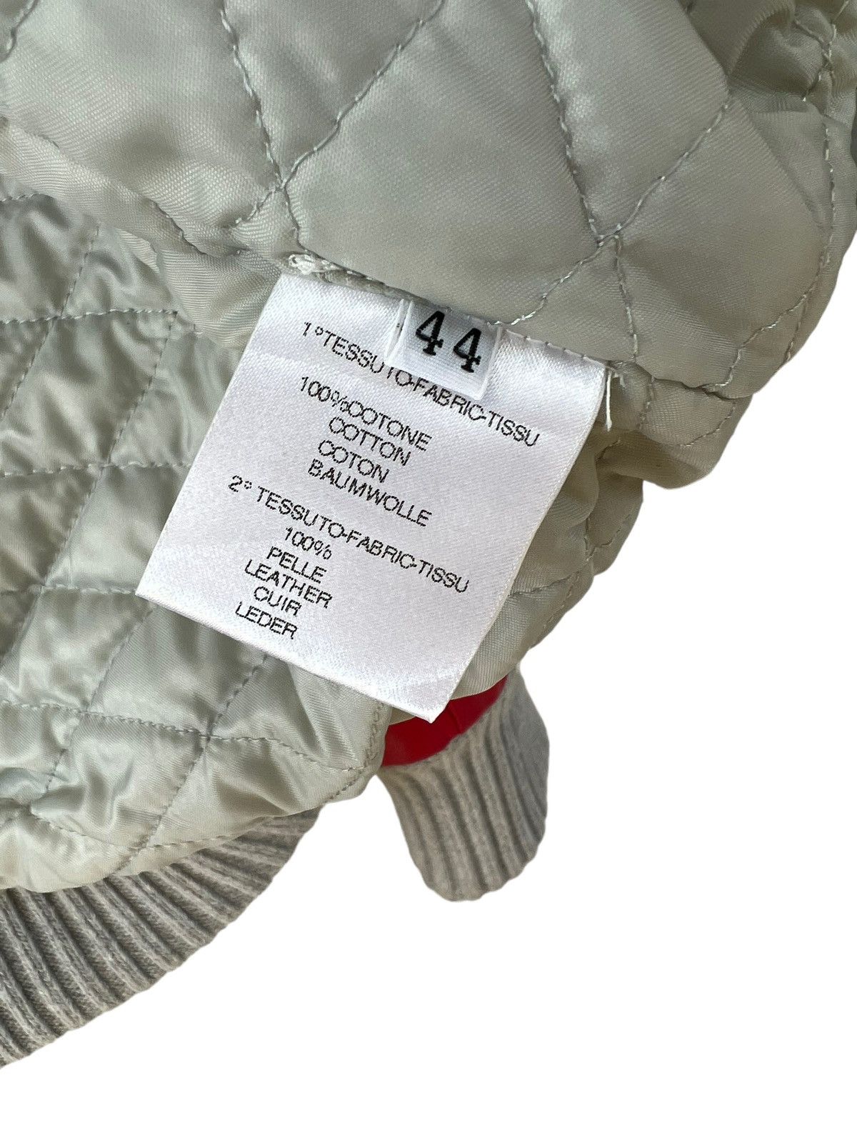 Other 15 1/2 Made in Italy Leather Sleeve Varsity Hoodie Jacket Size US S / EU 44-46 / 1 - 18 Thumbnail
