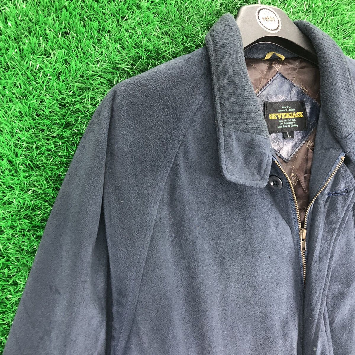 Japanese Brand Vintage 80's Casual Work Zipper Jacket by Sevenjack Size US L / EU 52-54 / 3 - 2 Thumbnail
