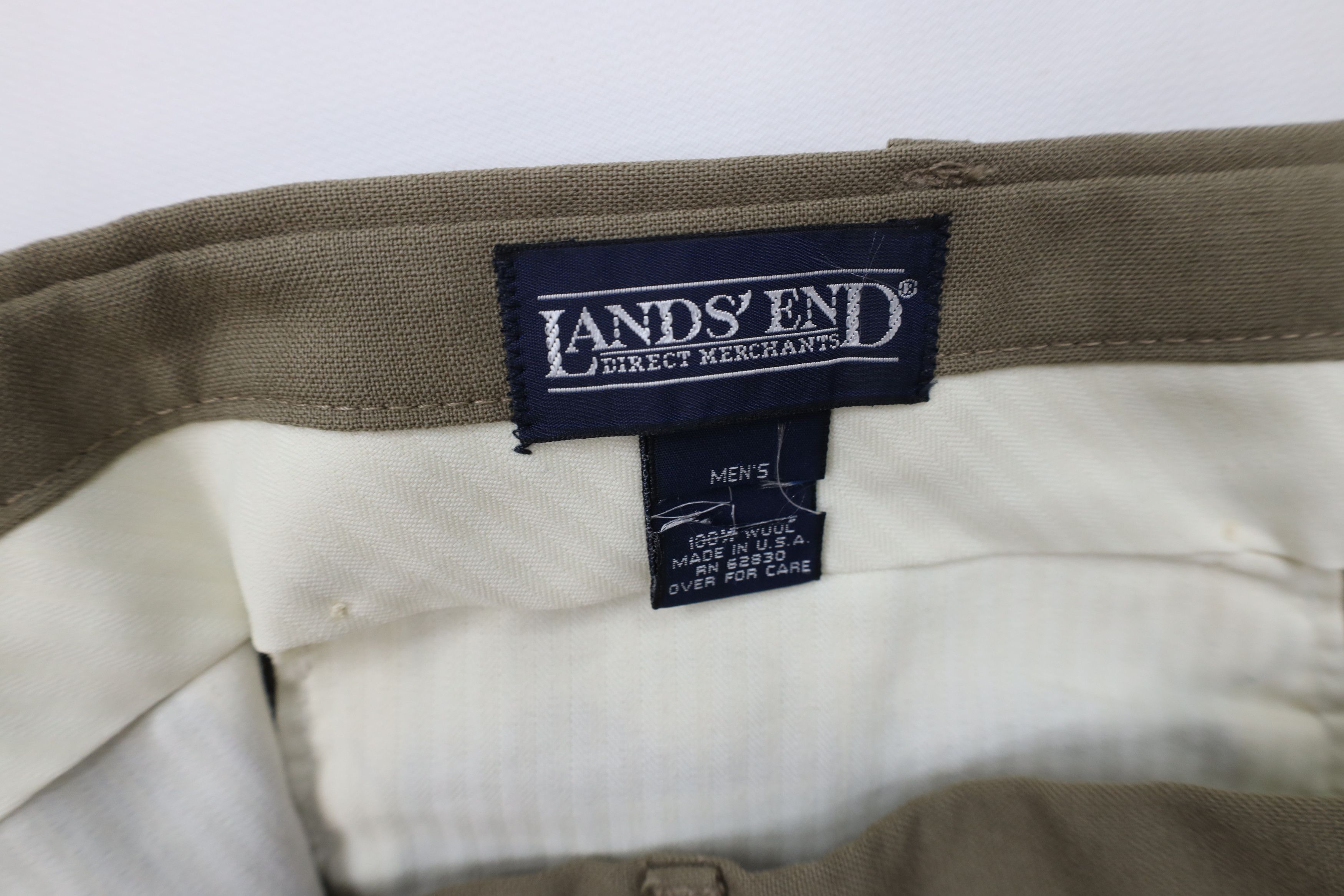 Lands' End Vintage 90s Lands End Knit Wide Leg Chino Pants Beige USA Size US 36 / EU 52 - 6 Thumbnail