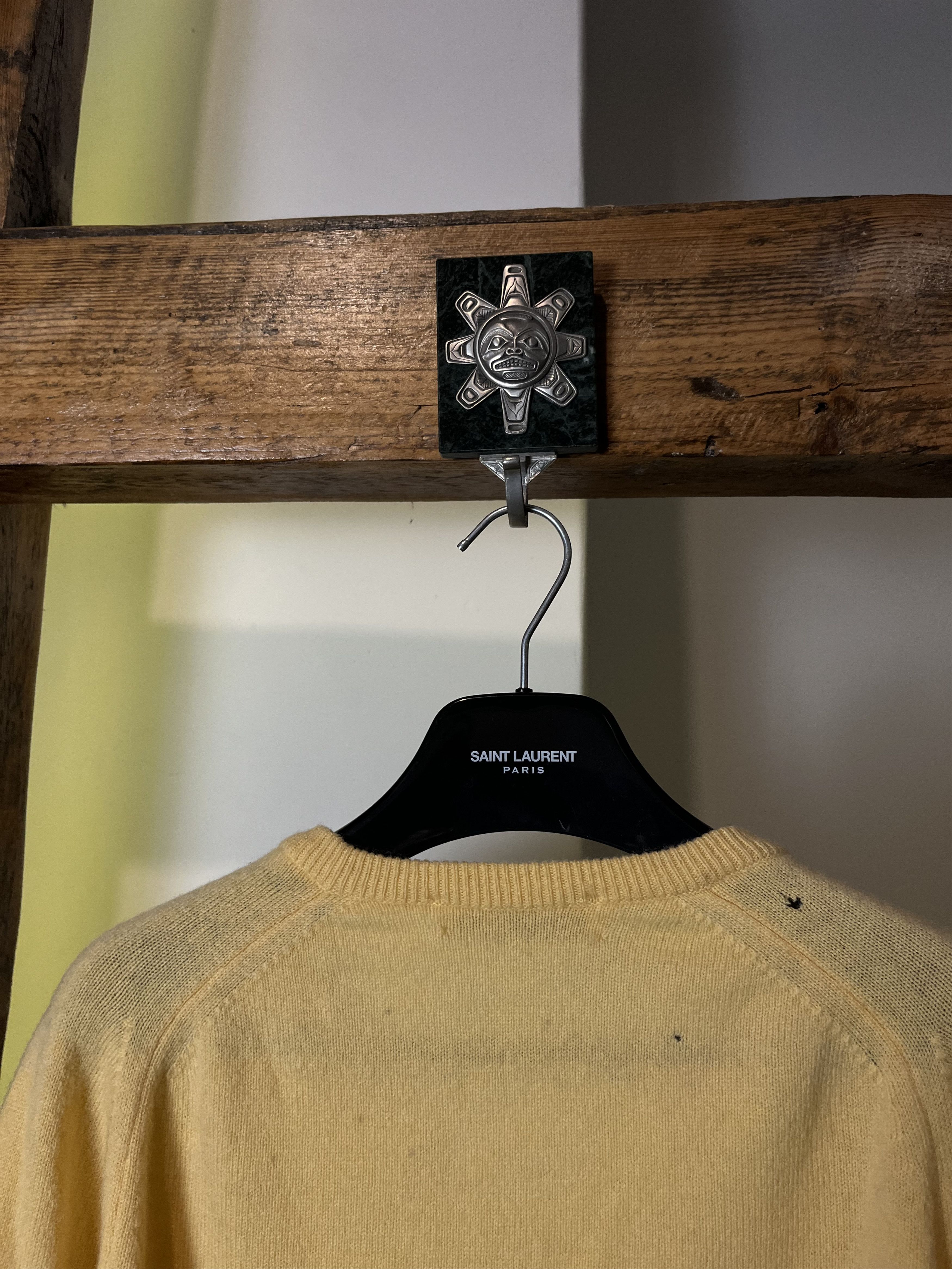 Burberry × Vintage 80s Burberrys Yellow Wool Knitted Sweater Size US M / EU 48-50 / 2 - 6 Thumbnail