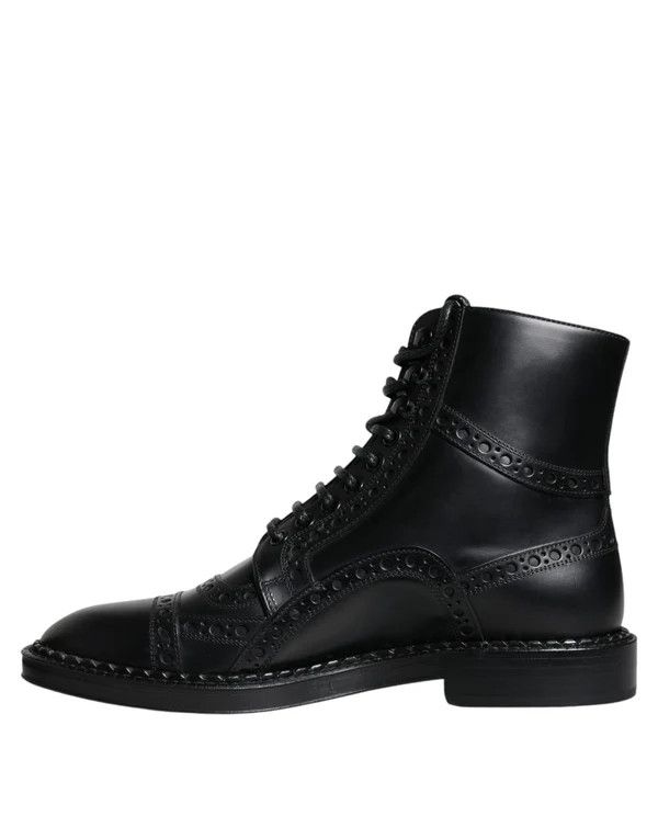 Dolce & Gabbana o1y0125 Logo Ankle Boots in Black Size US 6 / EU 39 - 2 Thumbnail