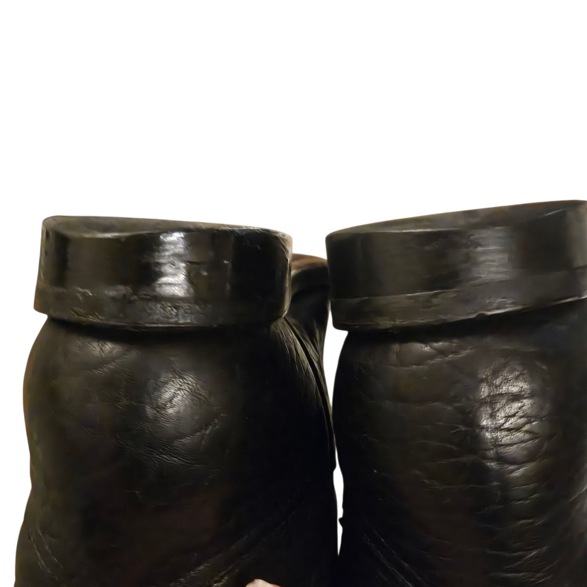 Other Cowtown Cowboy Boots Black Leather Mens 8 D Vintage Western Size US 8 / EU 41 - 14 Thumbnail
