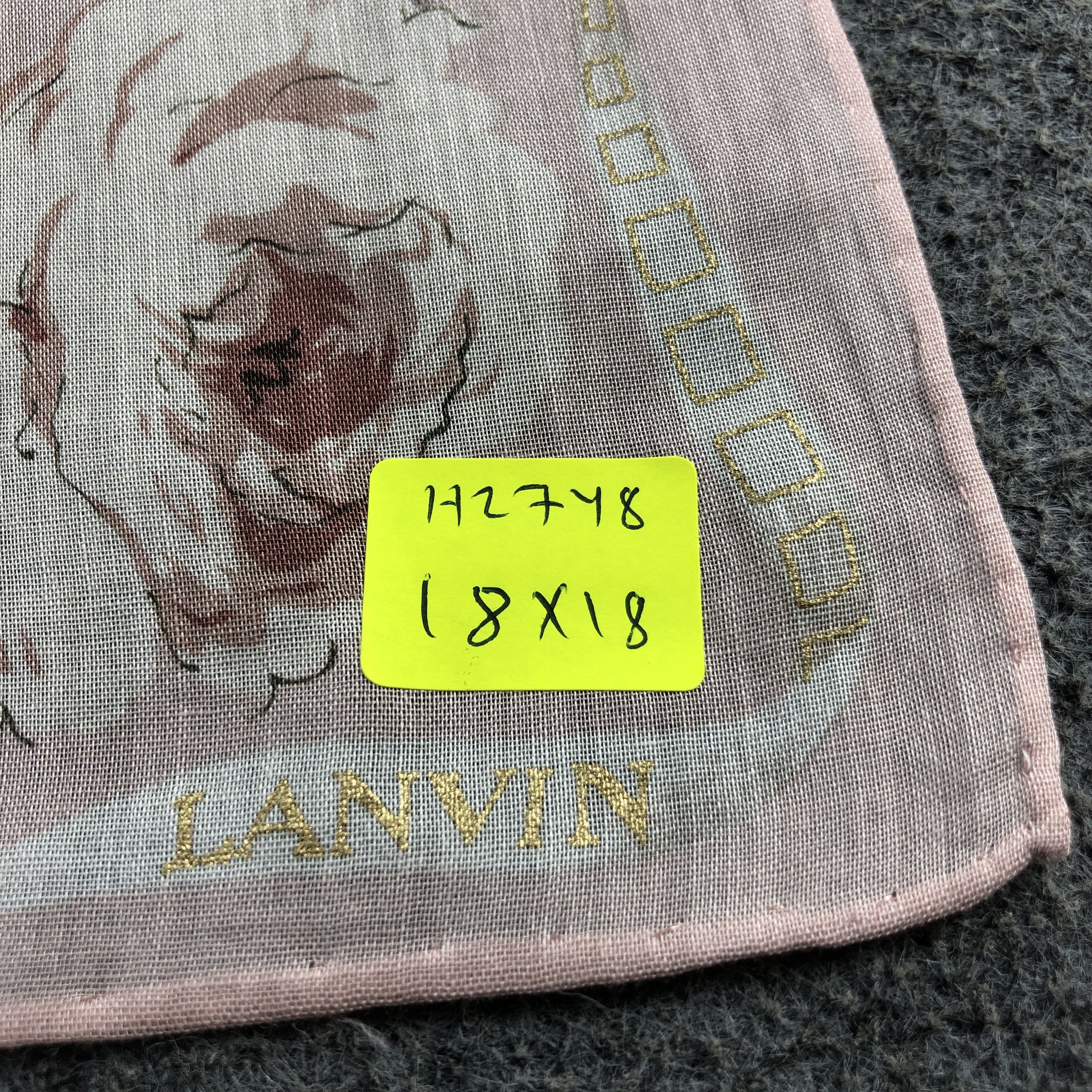 Lanvin × Vintage Lanvin Floral Handkerchief Neckerchief Bandana H2748 Size ONE SIZE - 6 Thumbnail