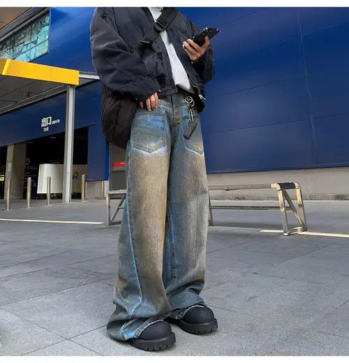 VIBE Oversized Wide Leg Denim Jeans Size US 32 / EU 48 - 1 Thumbnail