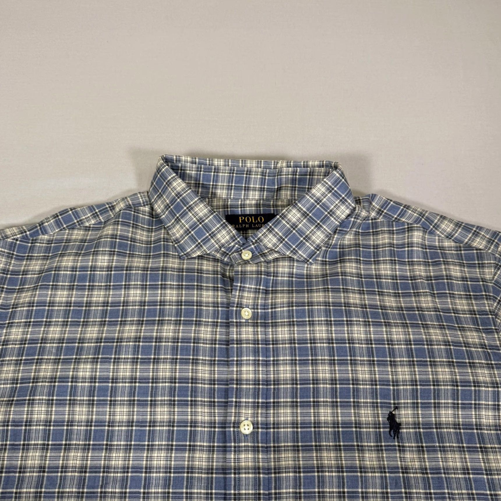 Polo Ralph Lauren Polo Ralph Lauren Shirt Mens 2XL Blue Plaid Button Down Long Sleeve Cotton Pony Size US XXL / EU 58 / 5 - 2 Thumbnail