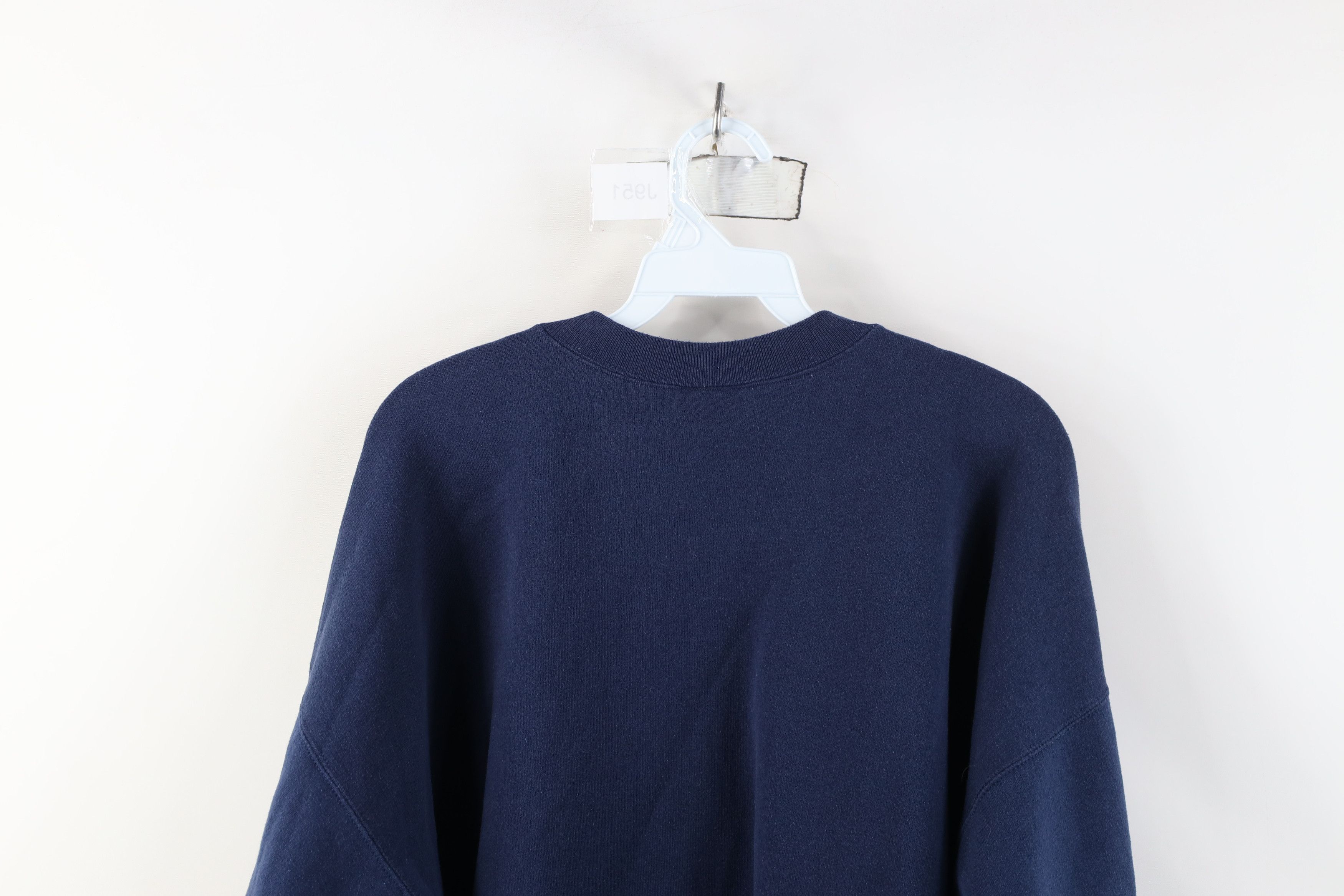 Vintage Vintage 90s Streetwear USA Flag Crewneck Sweatshirt Blue Size XL / US 12-14 / IT 48-50 - 10 Thumbnail