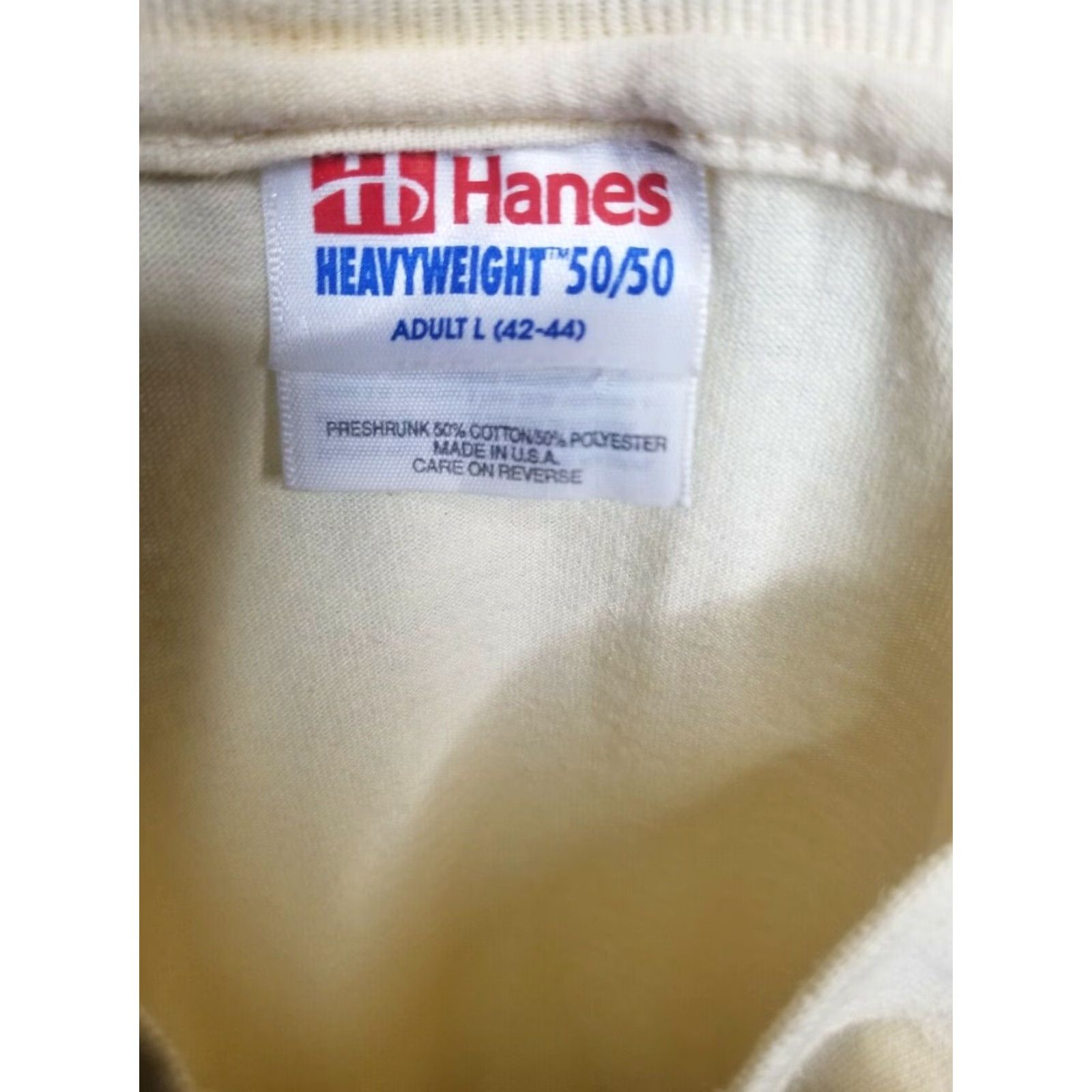 Hanes VINTAGE Hanes Monongahela PA T-Shirt Graphic Tee Crew Neck Short Sleeve Mens L Yellow USA Made 1990s Flag Theme Size US L / EU 52-54 / 3 - 3 Thumbnail