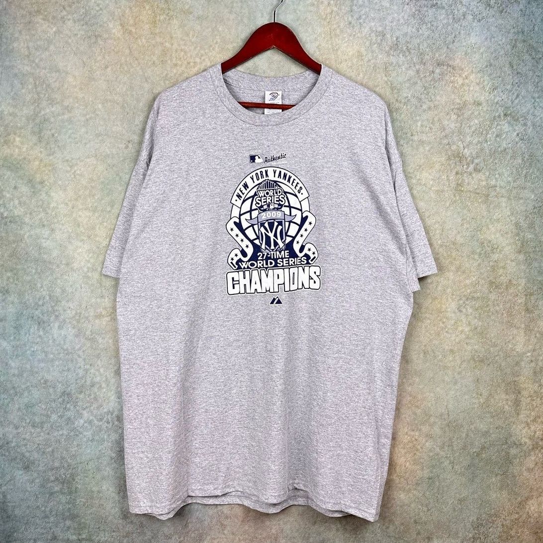 MLB × New York Yankees × Vintage New York Yankees World Series Champions T Shirt XXL Gray MLB Size US XXL / EU 58 / 5 - 2 Thumbnail