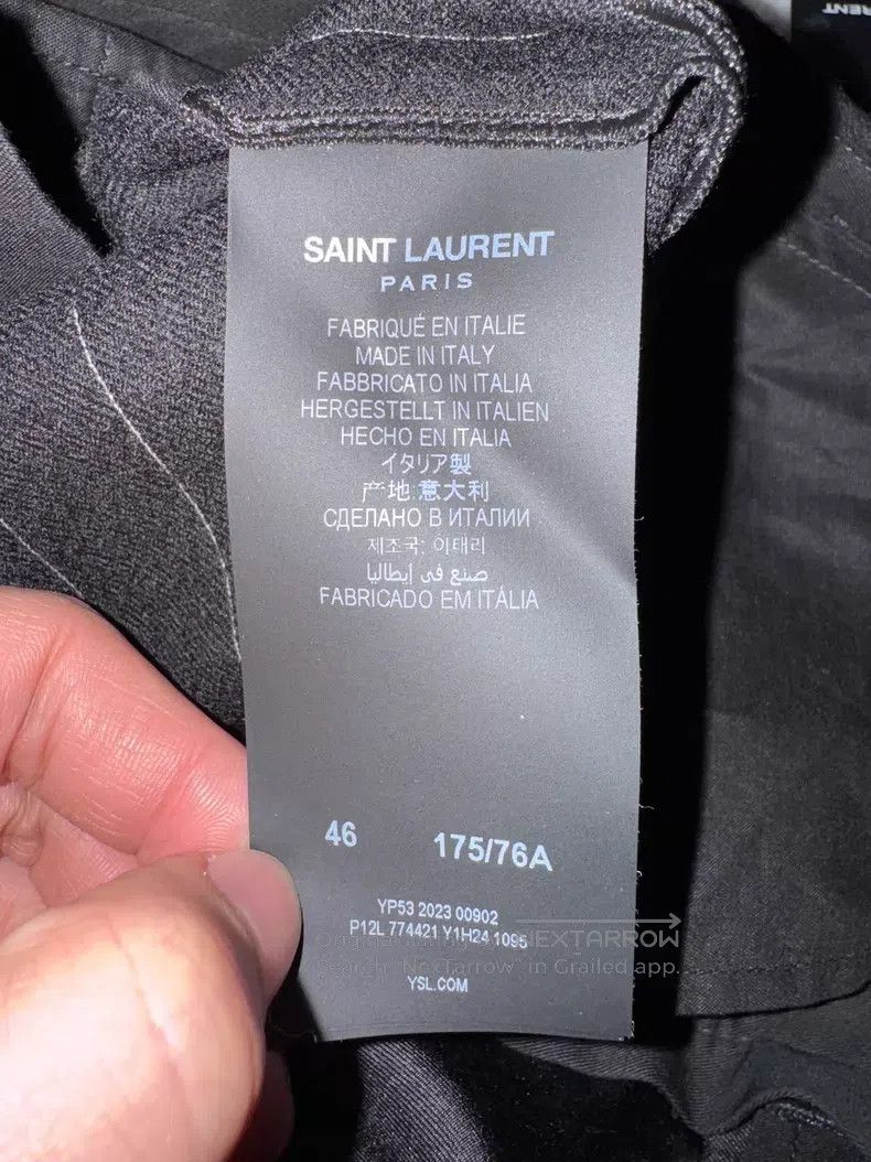 Saint Laurent Paris Saint Laurent Paris Striped Wool Trousers Size US 30 / EU 46 - 5 Thumbnail
