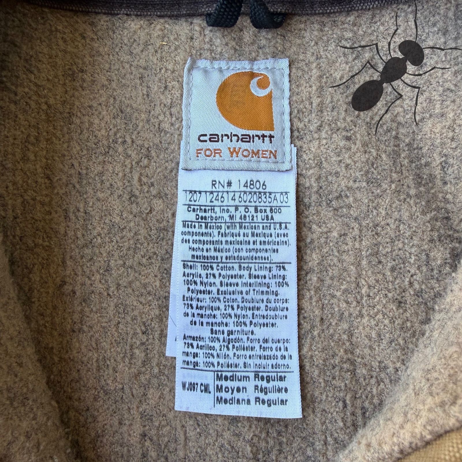 Carhartt × Vintage Carhartt WOMENS WJ097 CML brown work wear jacket Size US M / EU 48-50 / 2 - 5 Thumbnail