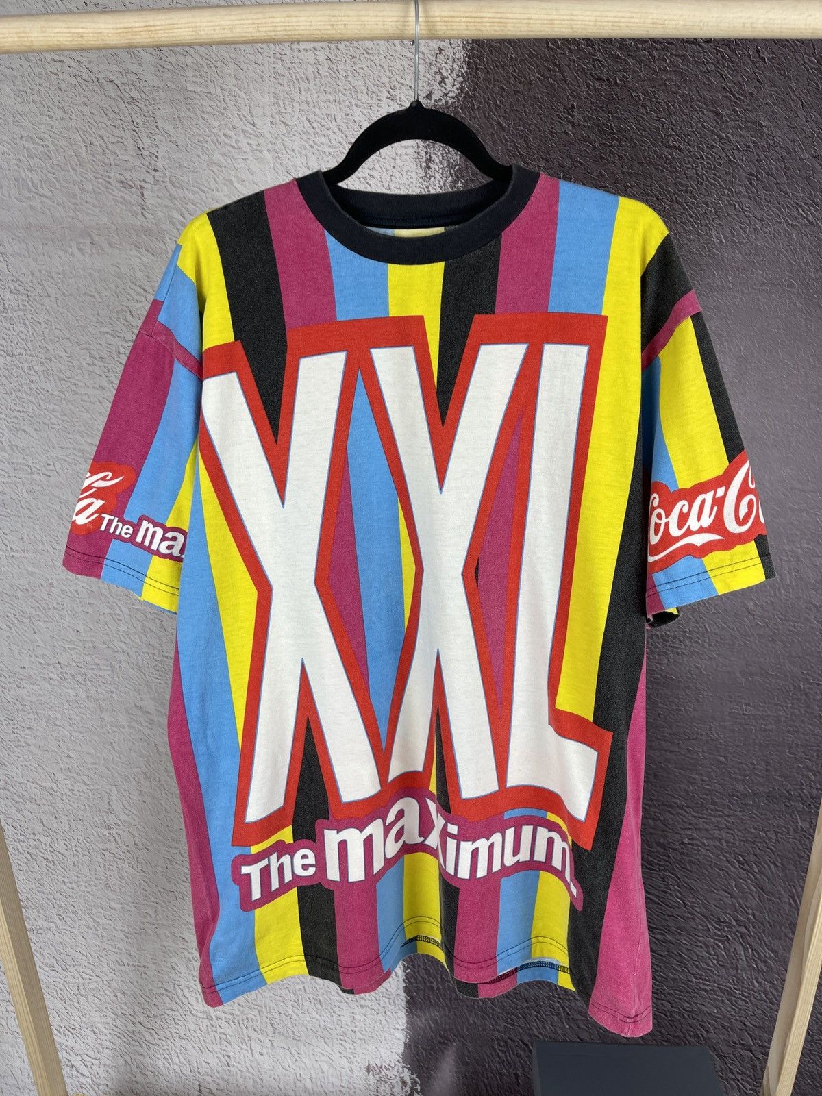 Vintage Coca Cola the Maximum XXL multicoloured vintage tee shirt Size US XL / EU 56 / 4 - 2 Thumbnail