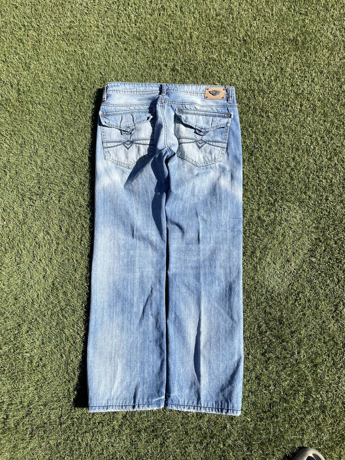 Buffalo David Bitton Buffalo David Bitton Jeans Mens Blue Light Wash 34 x 32 Size US 34 / EU 50 - 8 Thumbnail