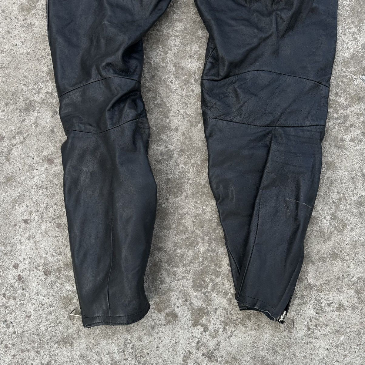 Japanese Brand Vintage Japanese Style Leather Moto Pants Y2K 90s Crazy Size US 28 / EU 44 - 8 Thumbnail