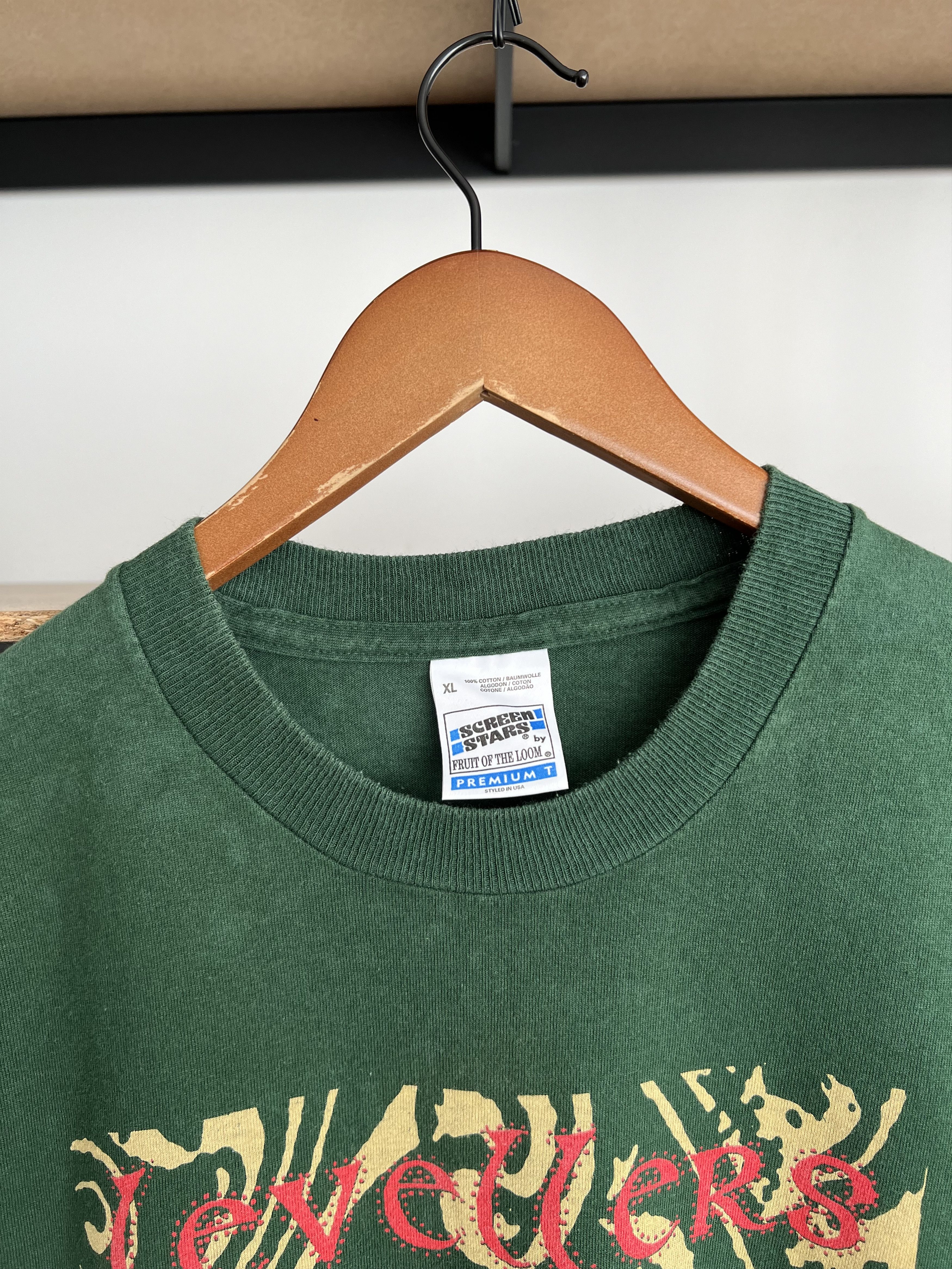 Band Tees Vintage 90s Levellers Rock Band Green T-shirt Size US XL / EU 56 / 4 - 10 Thumbnail
