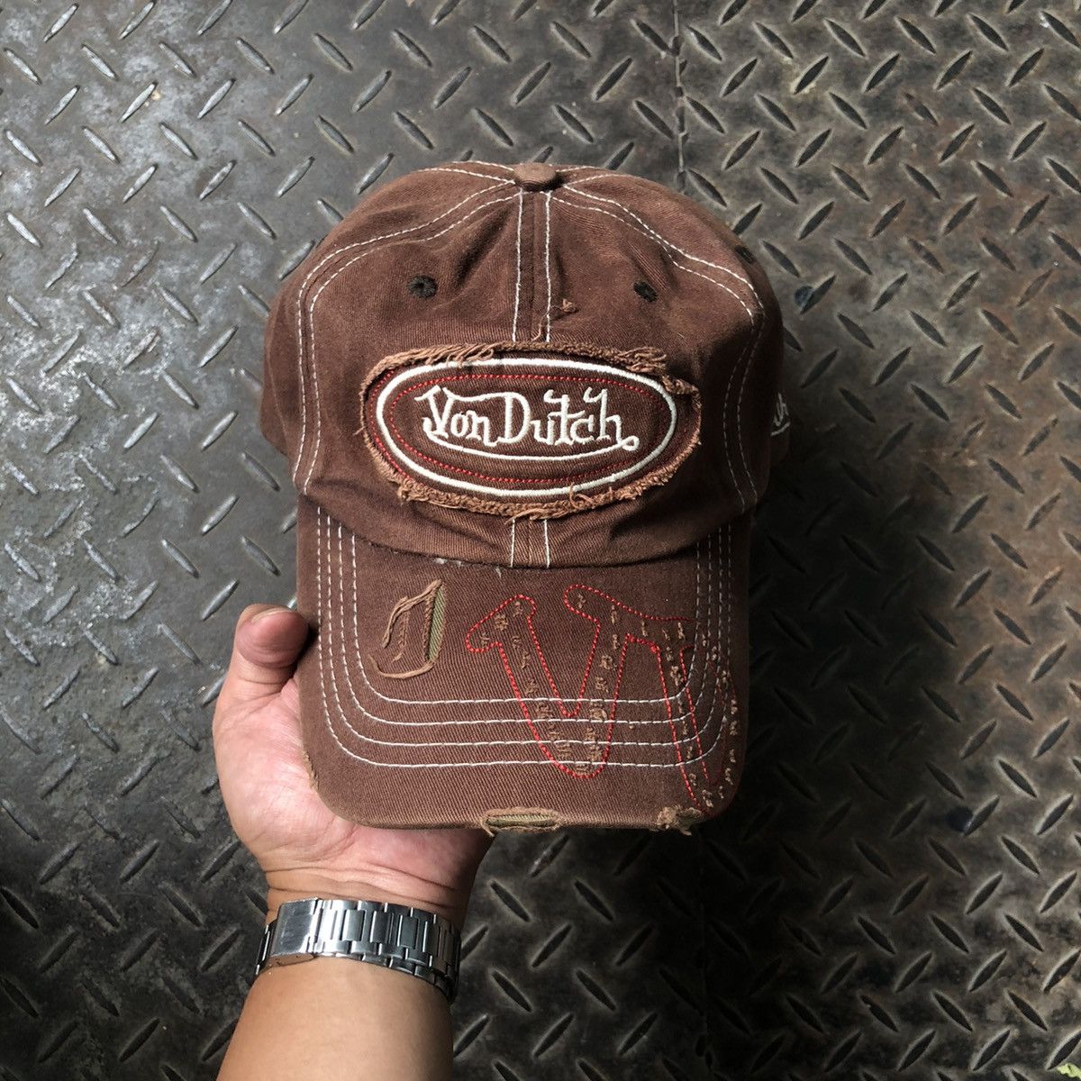 【SALE】y2k Von Dutch effect real leather NoS New Vtg 90's VoN DUTCH Original HOT Pink SATIN Mesh