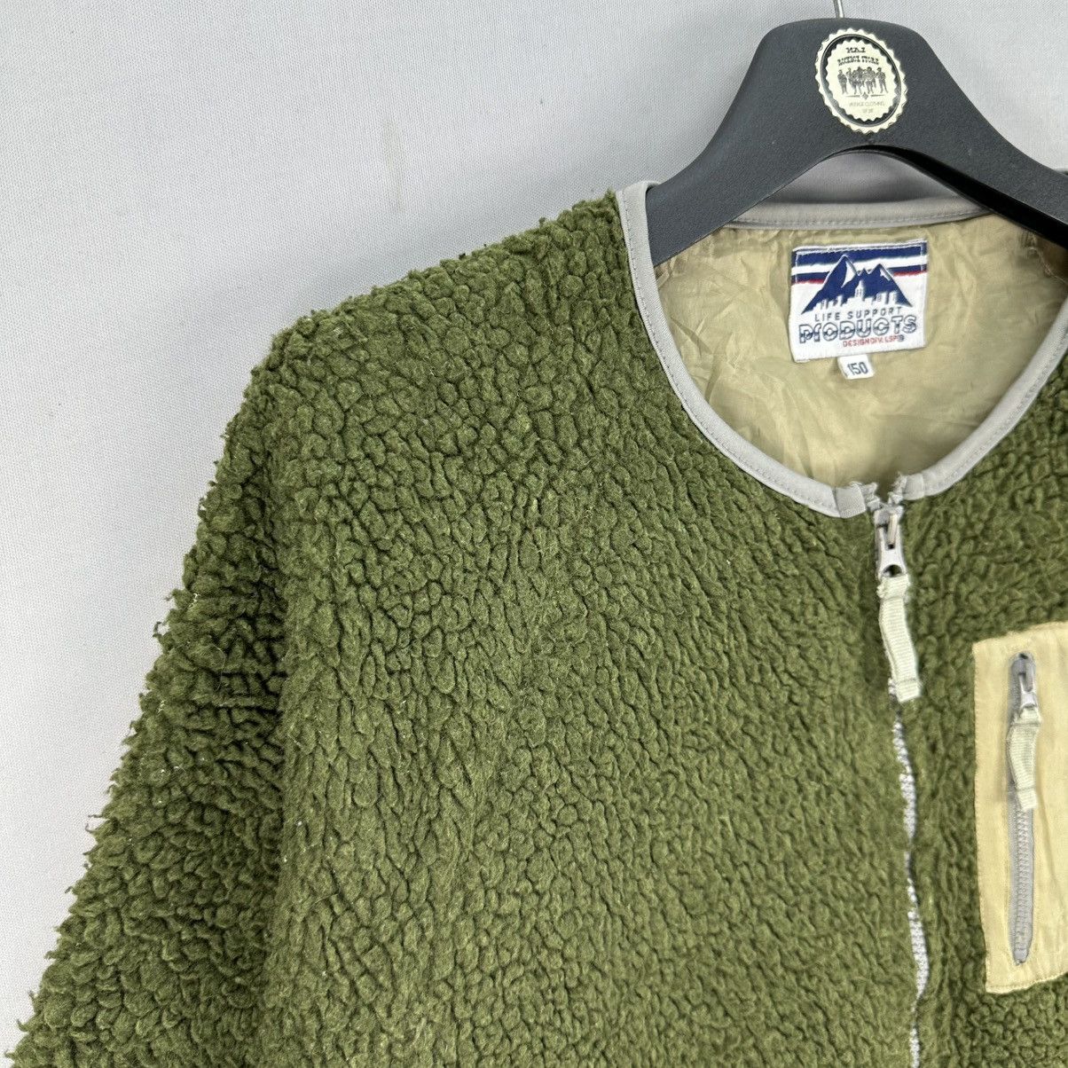 Vintage Vintage Green Sherpa Zipper Cardigan Jacket Size US S / EU 44-46 / 1 - 2 Thumbnail