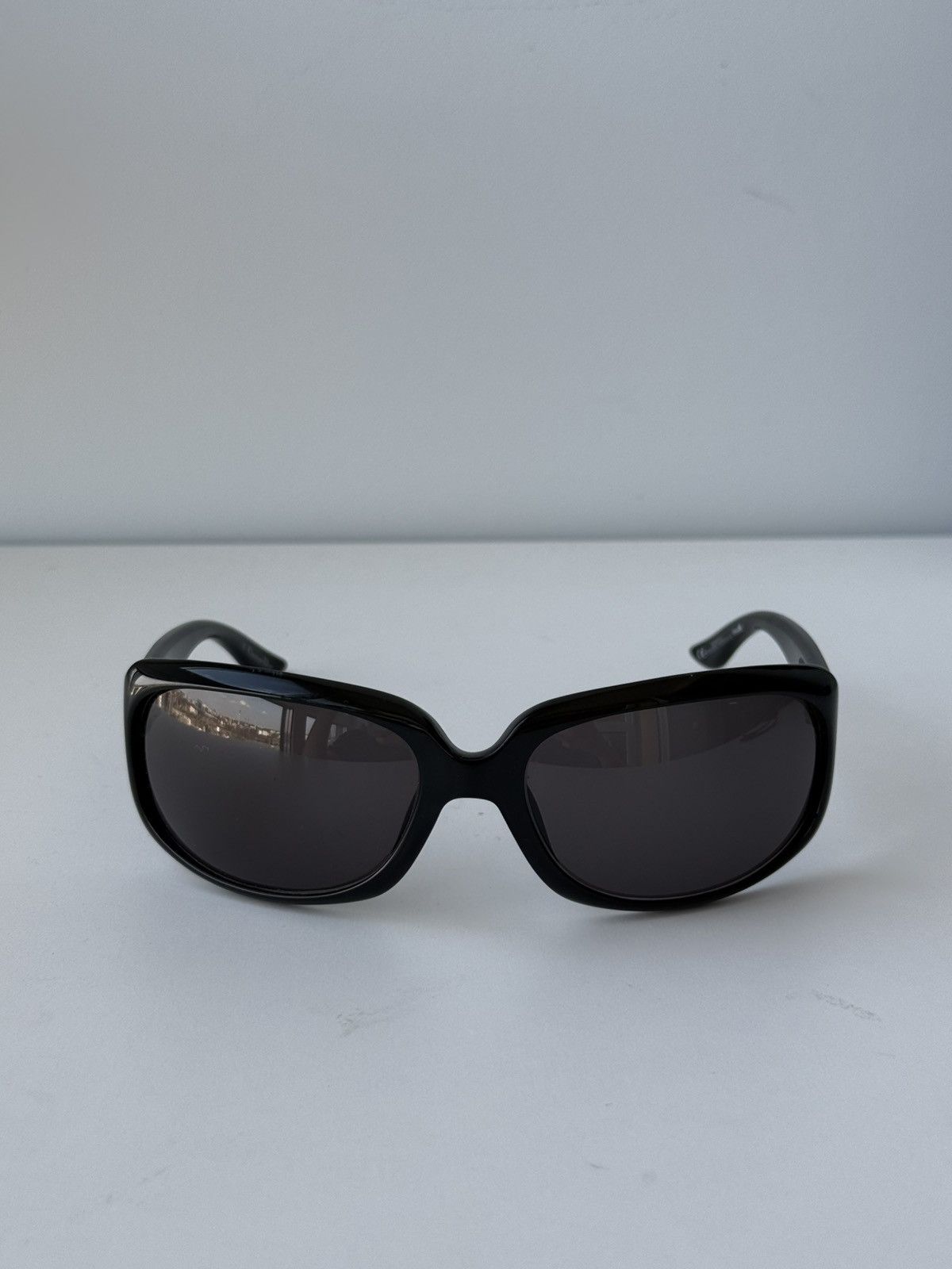 Dior Christian Dior Glossy 2 Black Oval Wrap Sunglasses 58-19 Size ONE SIZE - 4 Thumbnail