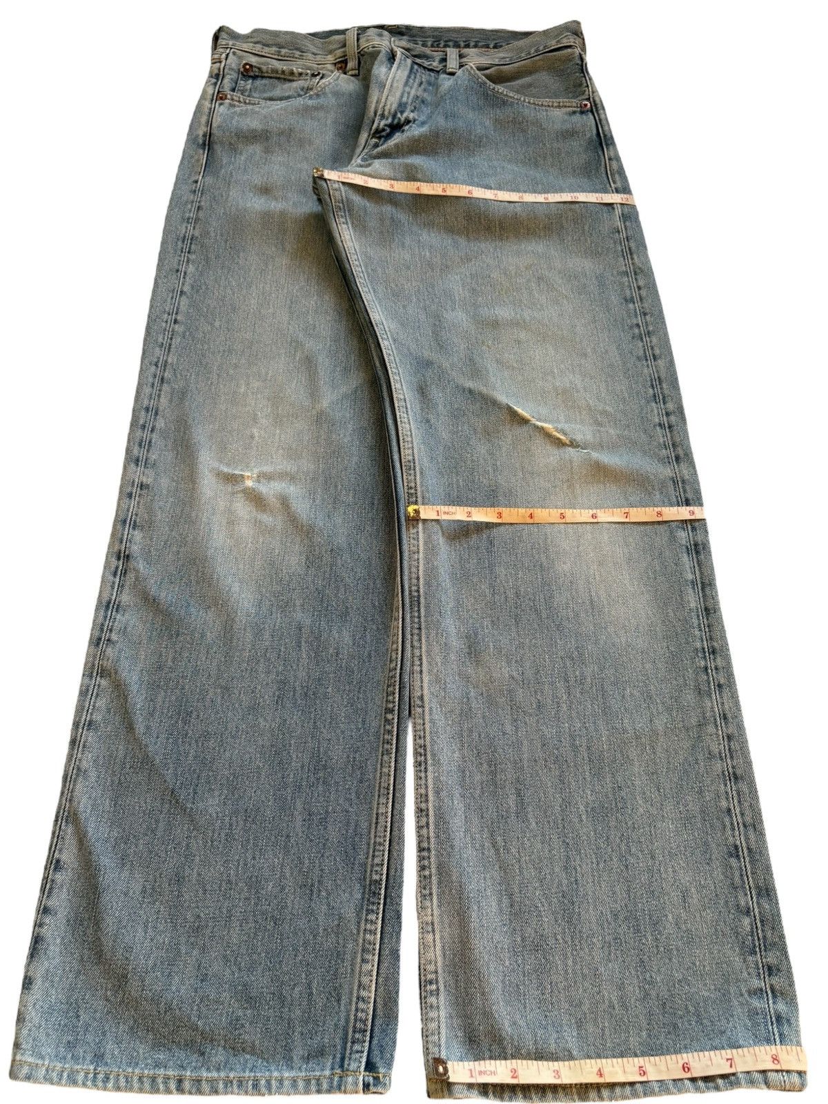 Levi's Vintage 90s Levis 503 Mud Wash Distressed Ripped Baggy Jeans Size US 32 / EU 48 - 14 Thumbnail