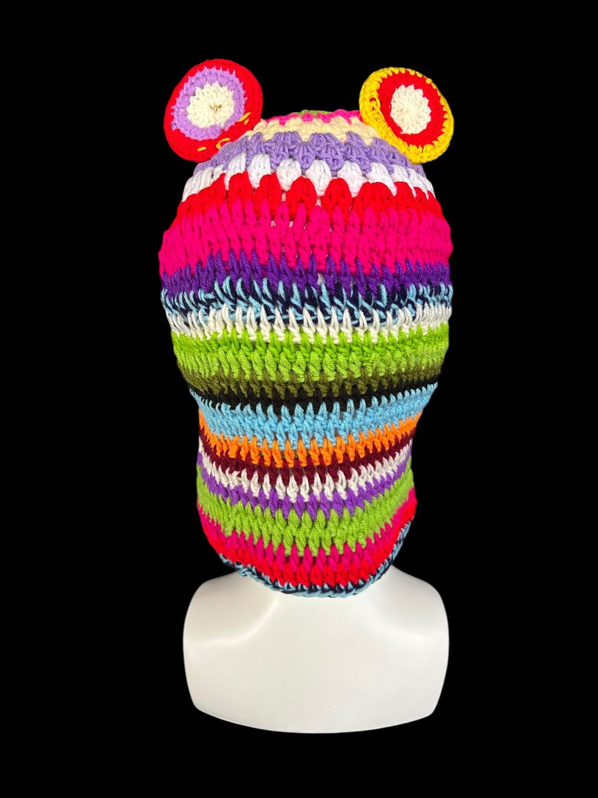Japanese Brand × Kapital × Vintage Very Rare Crochet Knitted Handmade Balaclava Masked ☠️☠️ Size ONE SIZE - 4 Thumbnail