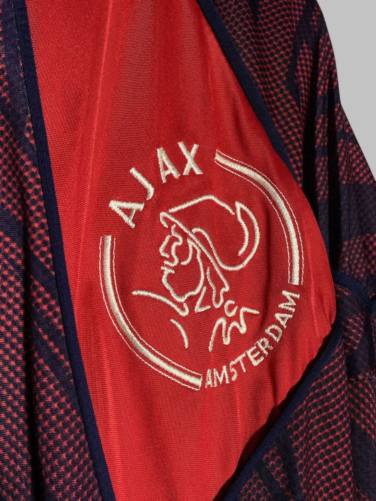 Umbro Vintage 90s Ajax Amsterdam Jacket Red Navy Retro Football Size US XL / EU 56 / 4 - 6 Thumbnail