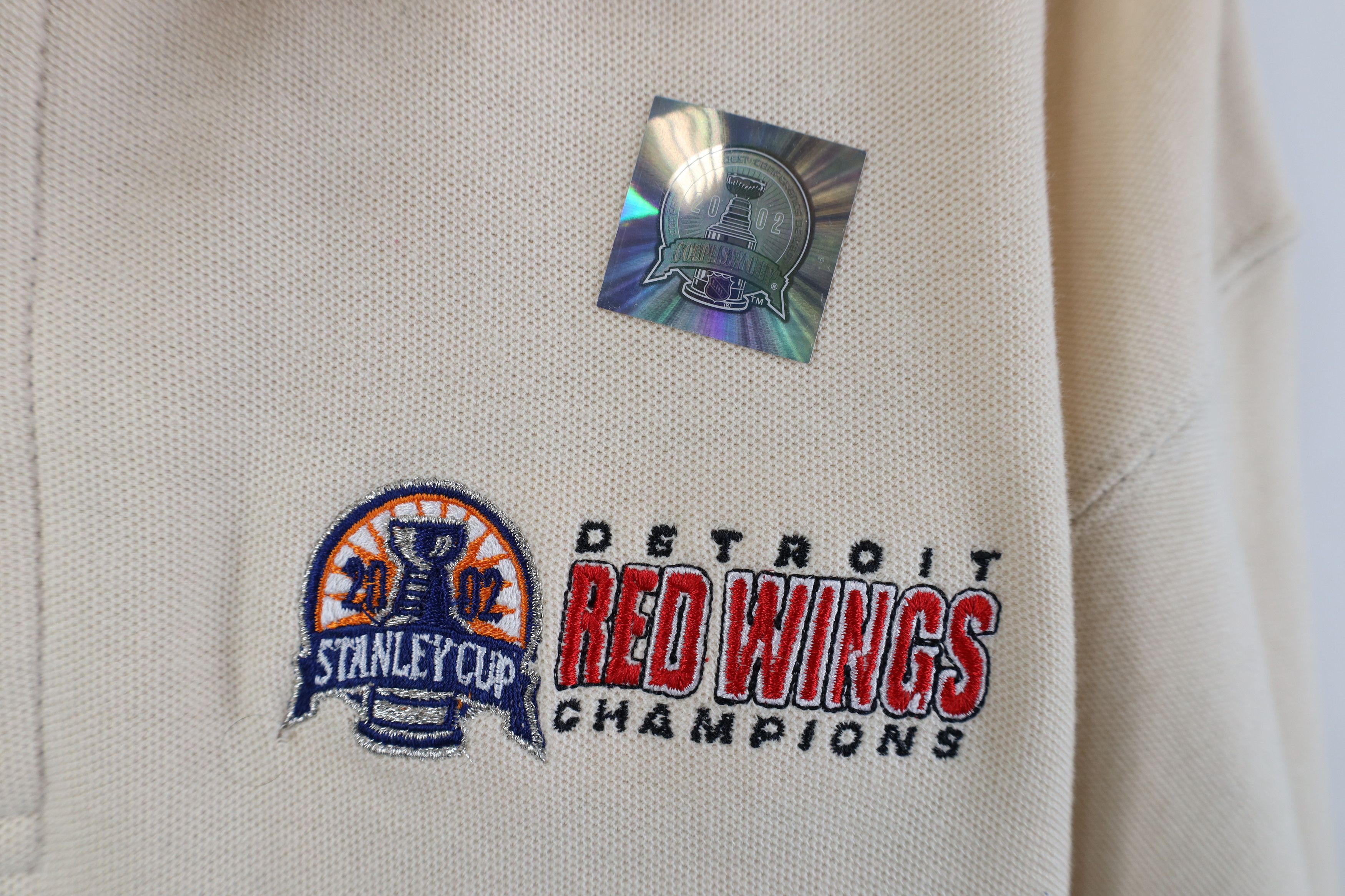 Vintage Deadstock Vintage Stanley Cup Champs Red Wings Hockey Polo Size US L / EU 52-54 / 3 - 4 Thumbnail
