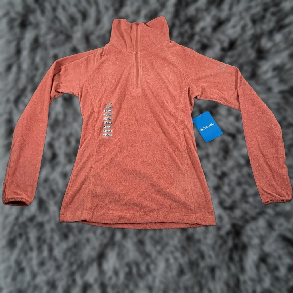 Vintage Columbia Fleece Jacket Womens XS 1/4 Zip Pullover Orange Peach Solid Outdoor Classic Basic Jacket Womens XS Size XS / US 0-2 / IT 36-38 - 1 Thumbnail