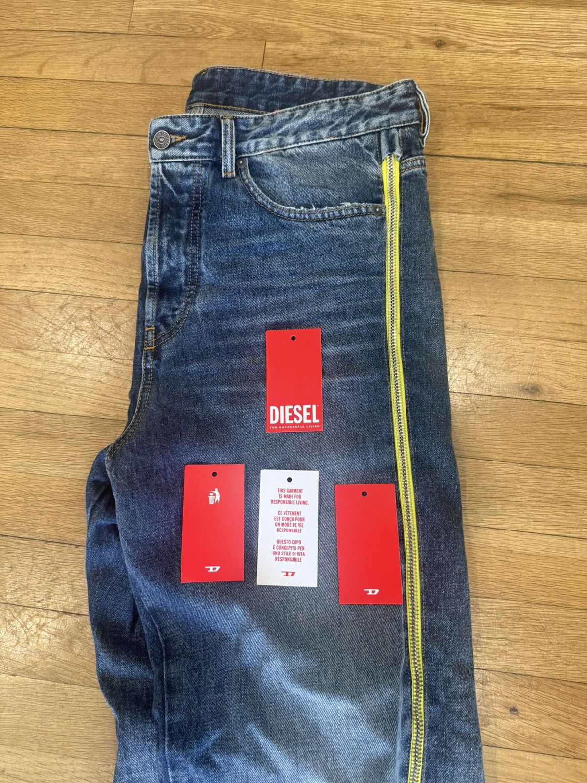 Diesel Diesel D rise Straight zipper jeans Size US 32 / EU 48 - 8 Thumbnail