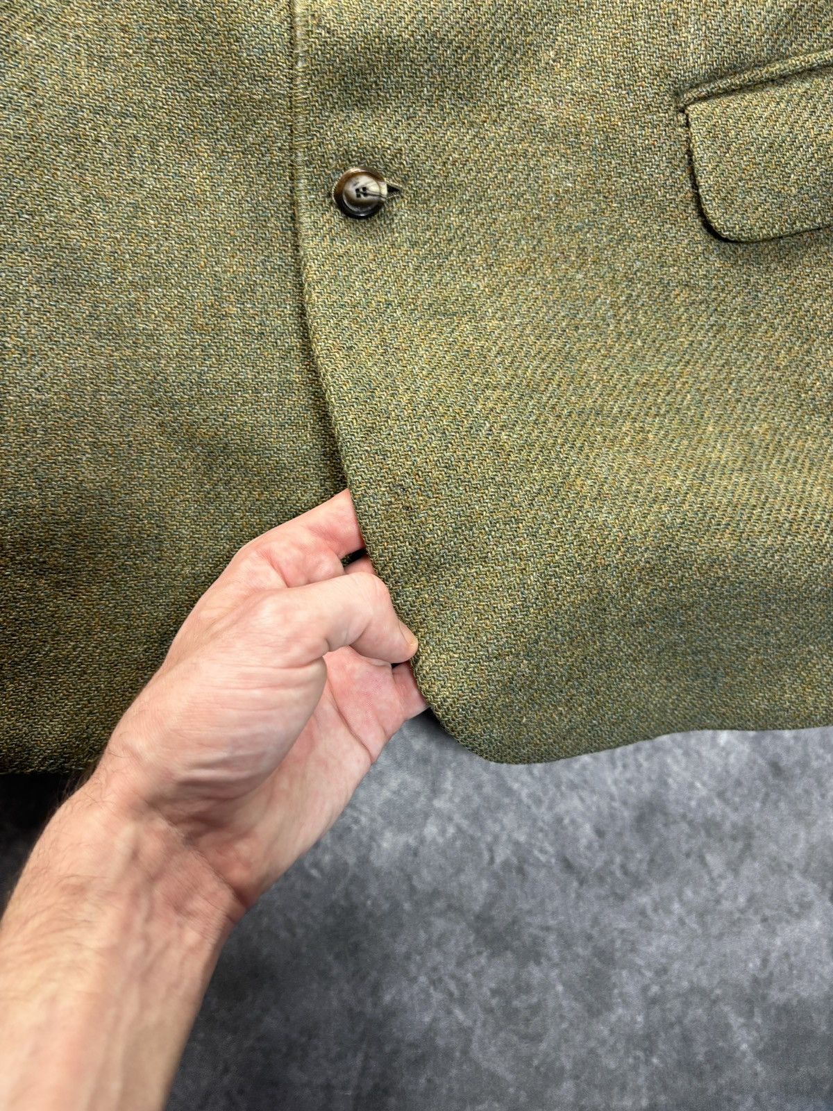 Harris Tweed Vintage Harris Tweed Blazer Suit Jacket Made in Scotland Size 42R - 11 Thumbnail