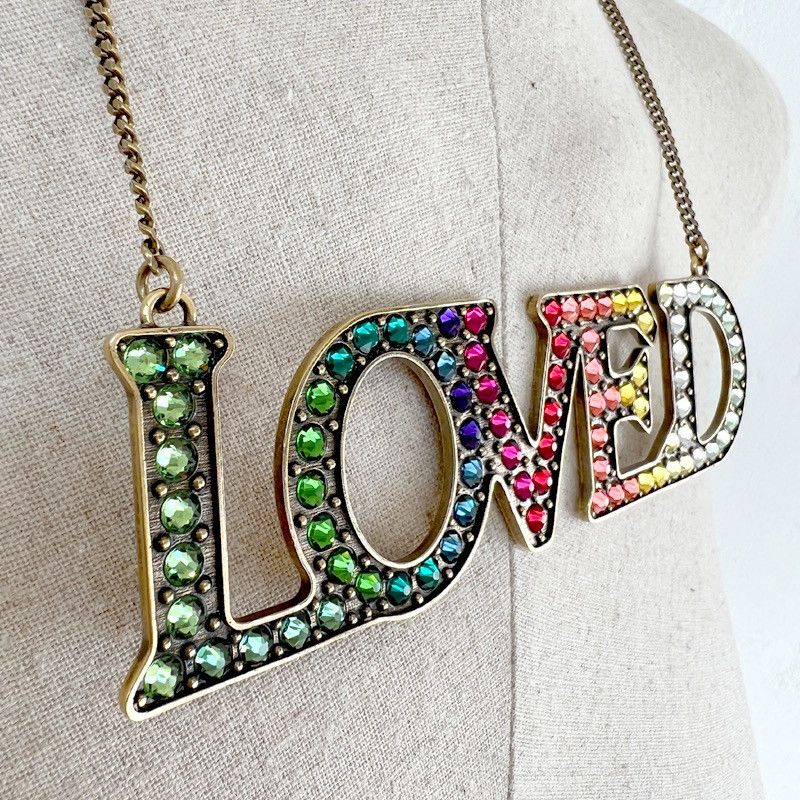 Gucci Gucci Gold Metal Necklace with Loved Pendant Multicolor Size ONE SIZE - 6 Thumbnail