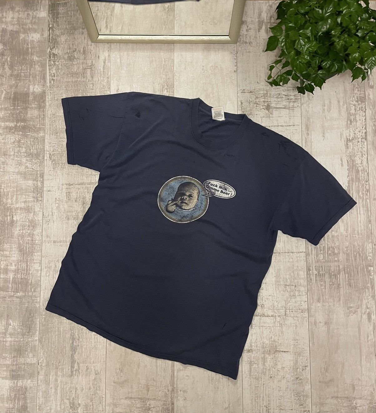 Vintage Vintage Fuck Milk Gimme Beer Joke T-Shirt Crazy 00’s Size US XL / EU 56 / 4 - 1 Thumbnail