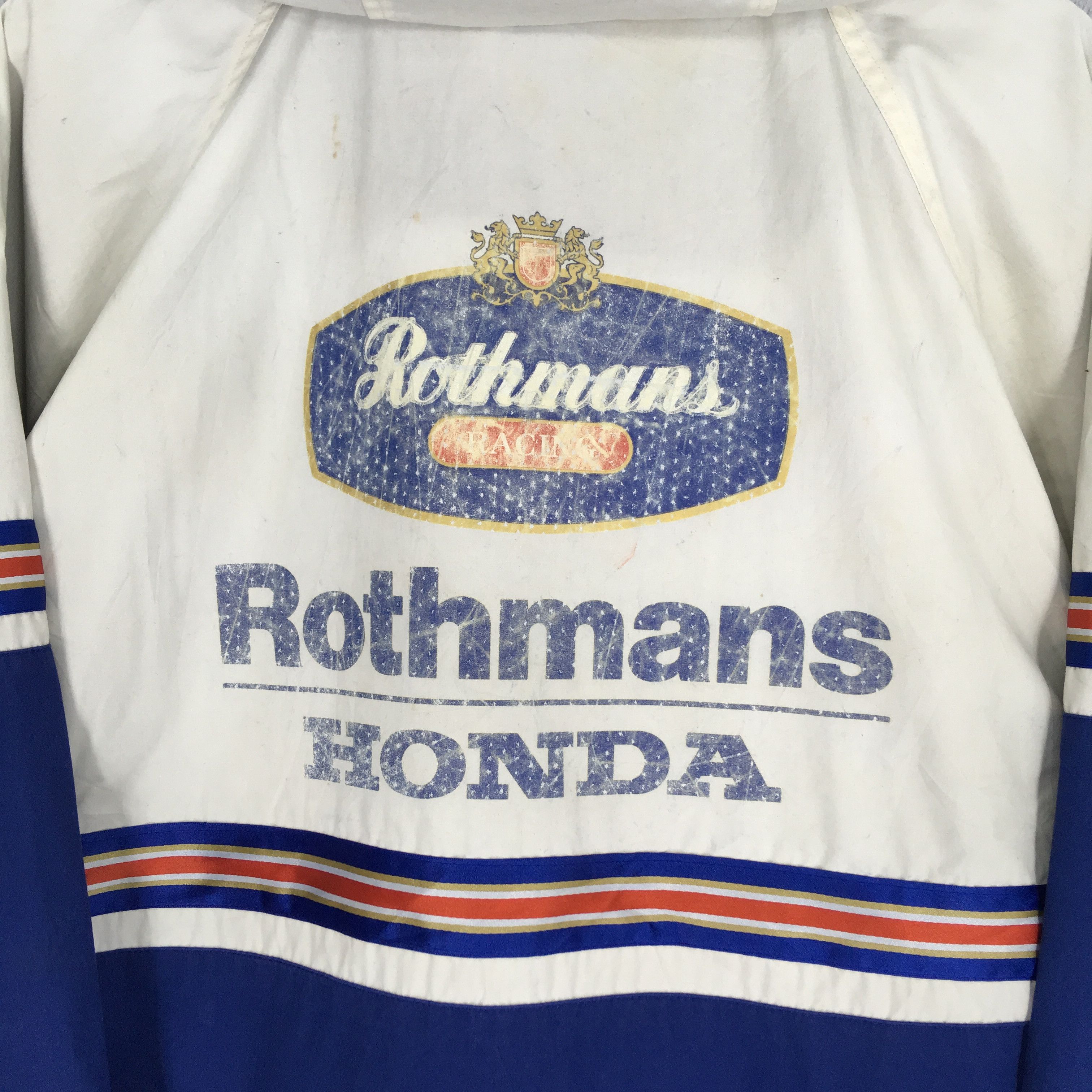 Honda Vintage 90s Honda Rothmans Racing Team Motorsports Jacket Size US L / EU 52-54 / 3 - 12 Thumbnail