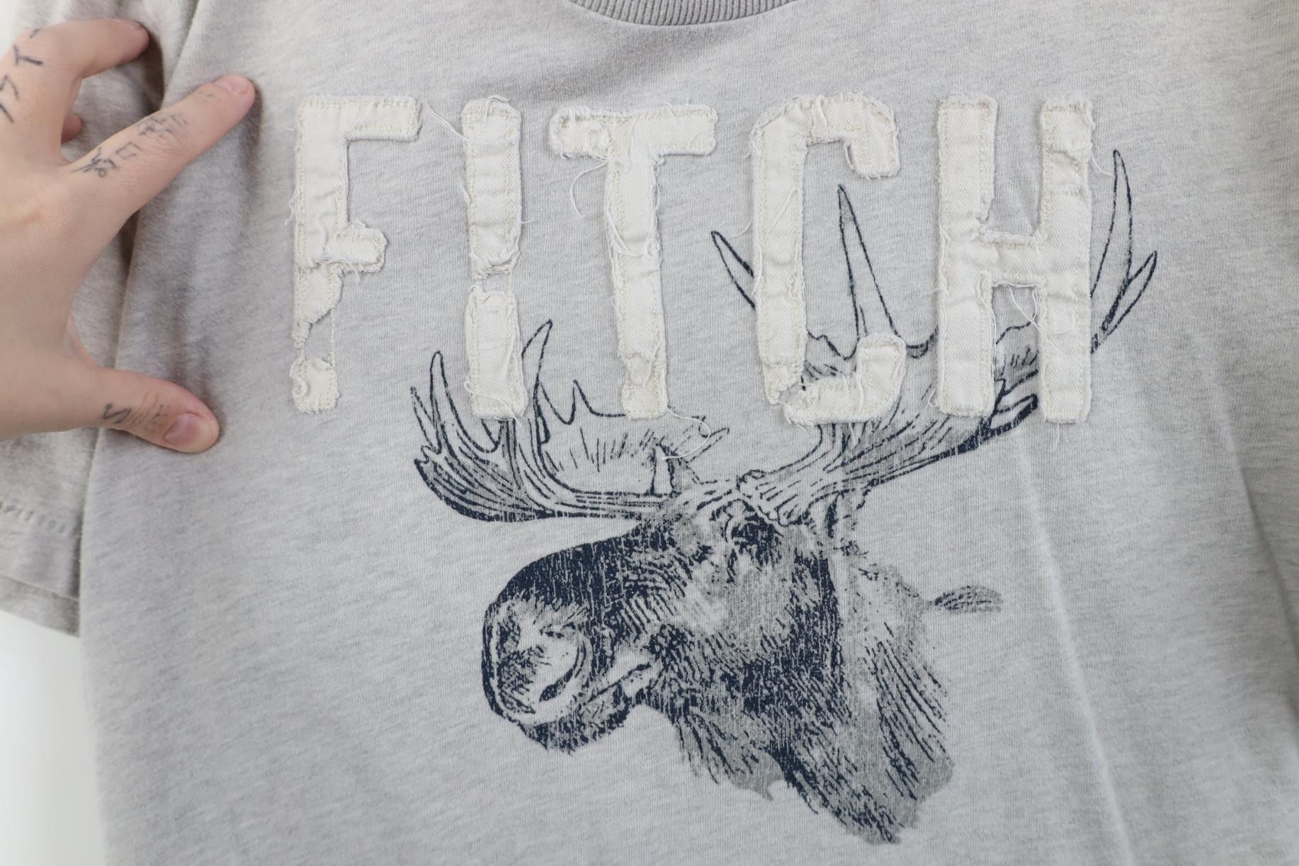 Abercrombie & Fitch Vintage 90s Y2K Abercrombie & Fitch Moose T-Shirt Gray USA Size US XXL / EU 58 / 5 - 4 Thumbnail