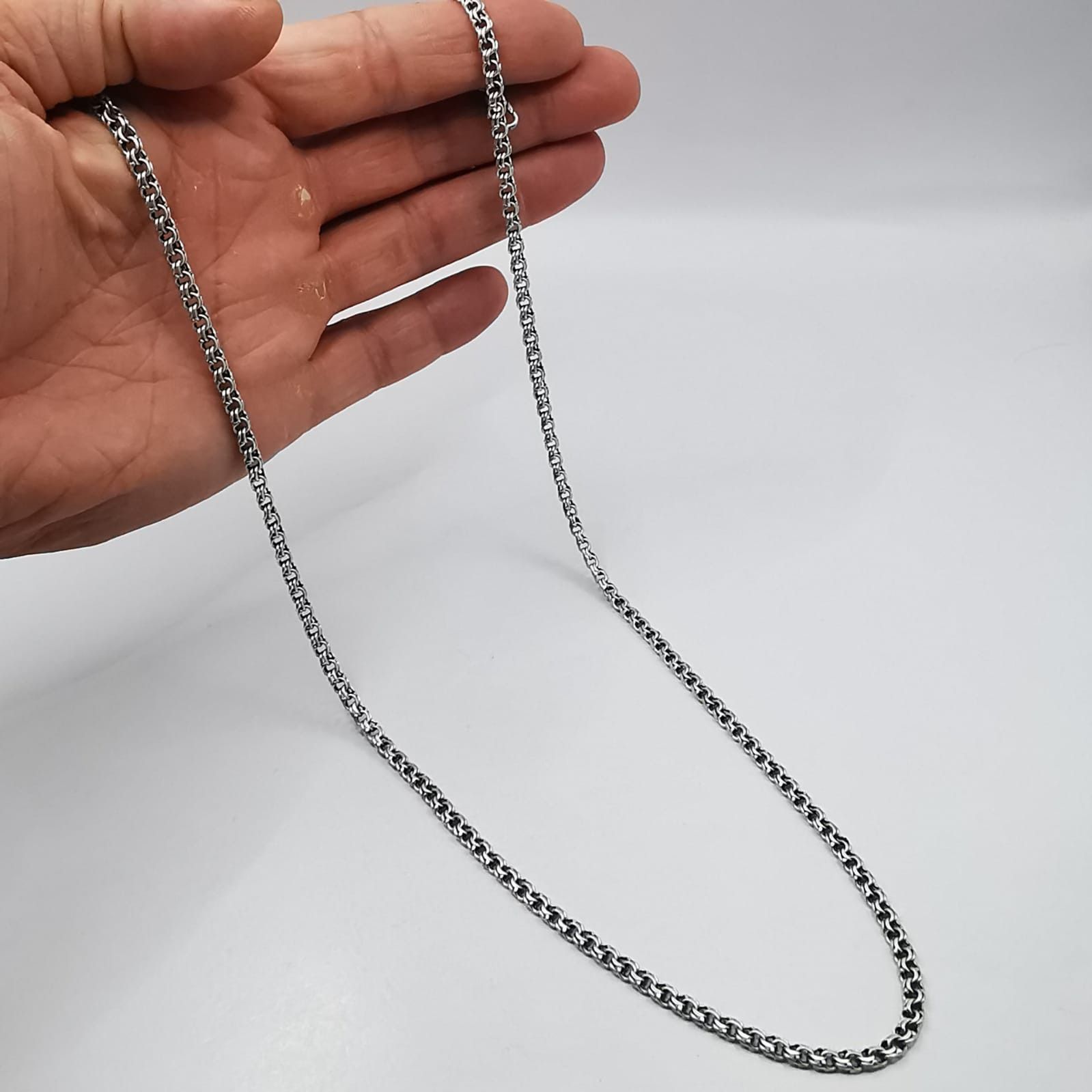 Sterling Silver Vintage Jewelry Chain, 925 Sterling Silver, Signed 23,82g Size ONE SIZE - 4 Thumbnail
