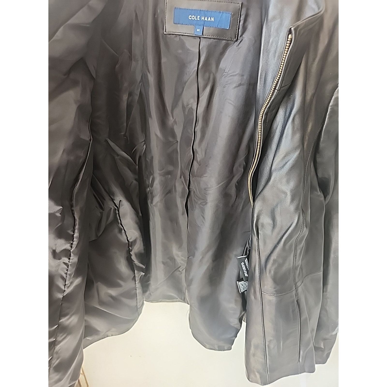 Cole Haan Cole Haan Women's Black Lambskin Leather Jacket Size 3X NWT Size 3XL / US 20-22 - 9 Thumbnail