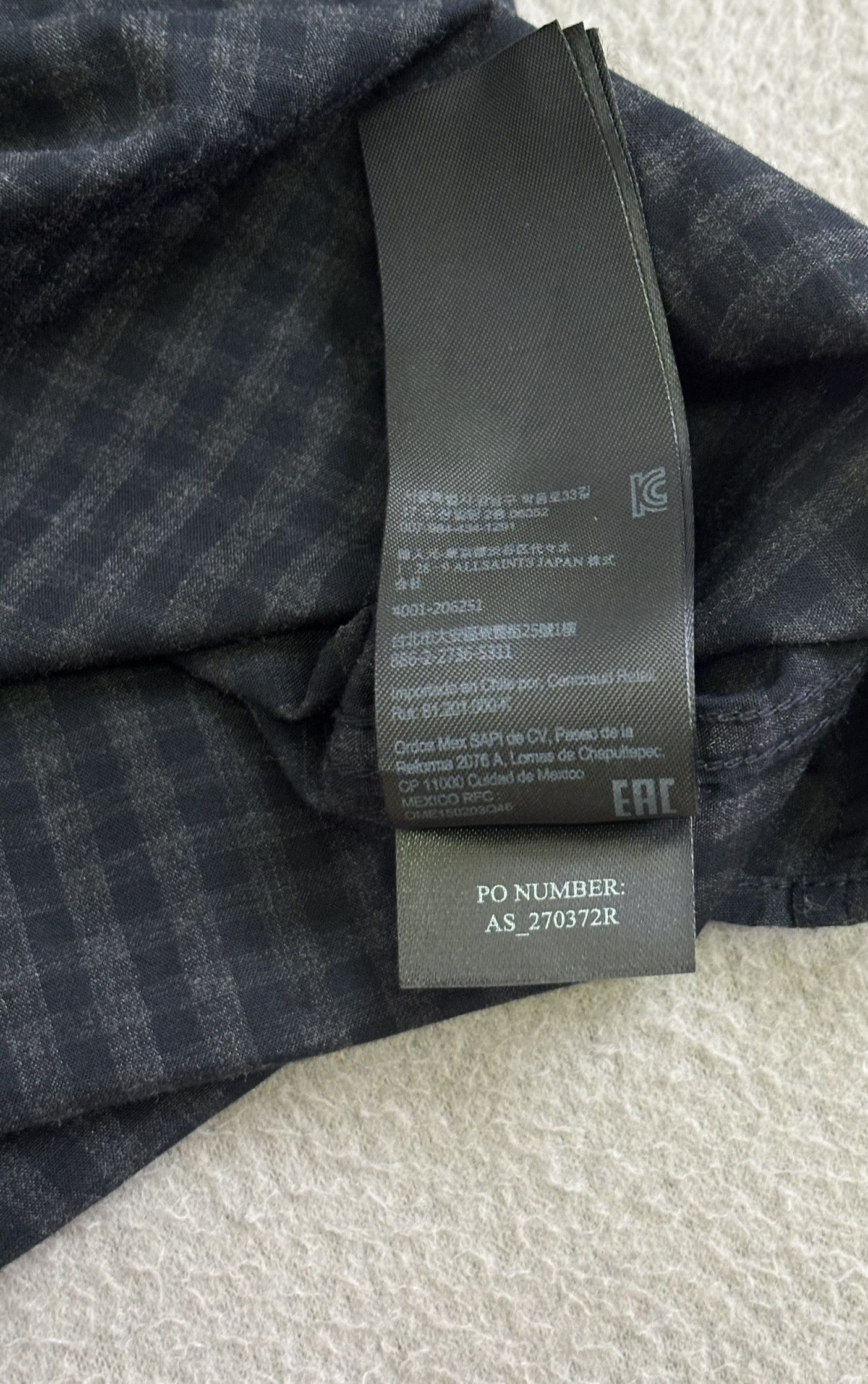 Allsaints Allsaints shirt Black Check size XL Size US XL / EU 56 / 4 - 16 Thumbnail